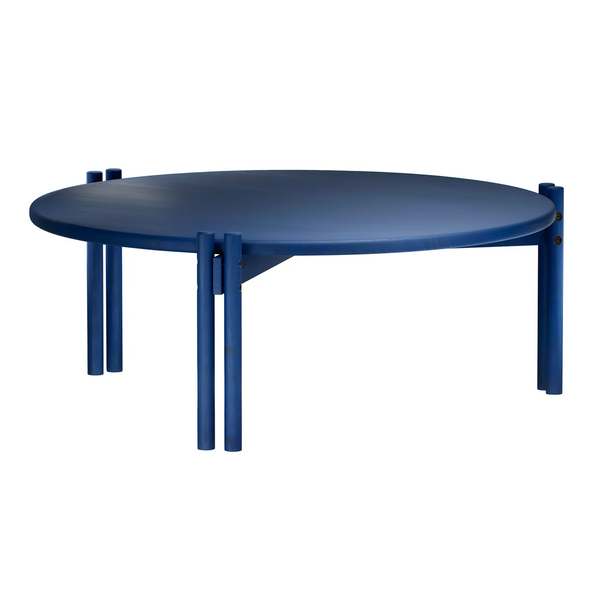 Karup - Sticks Table basse, low Ø 80 cm, cobalt blue