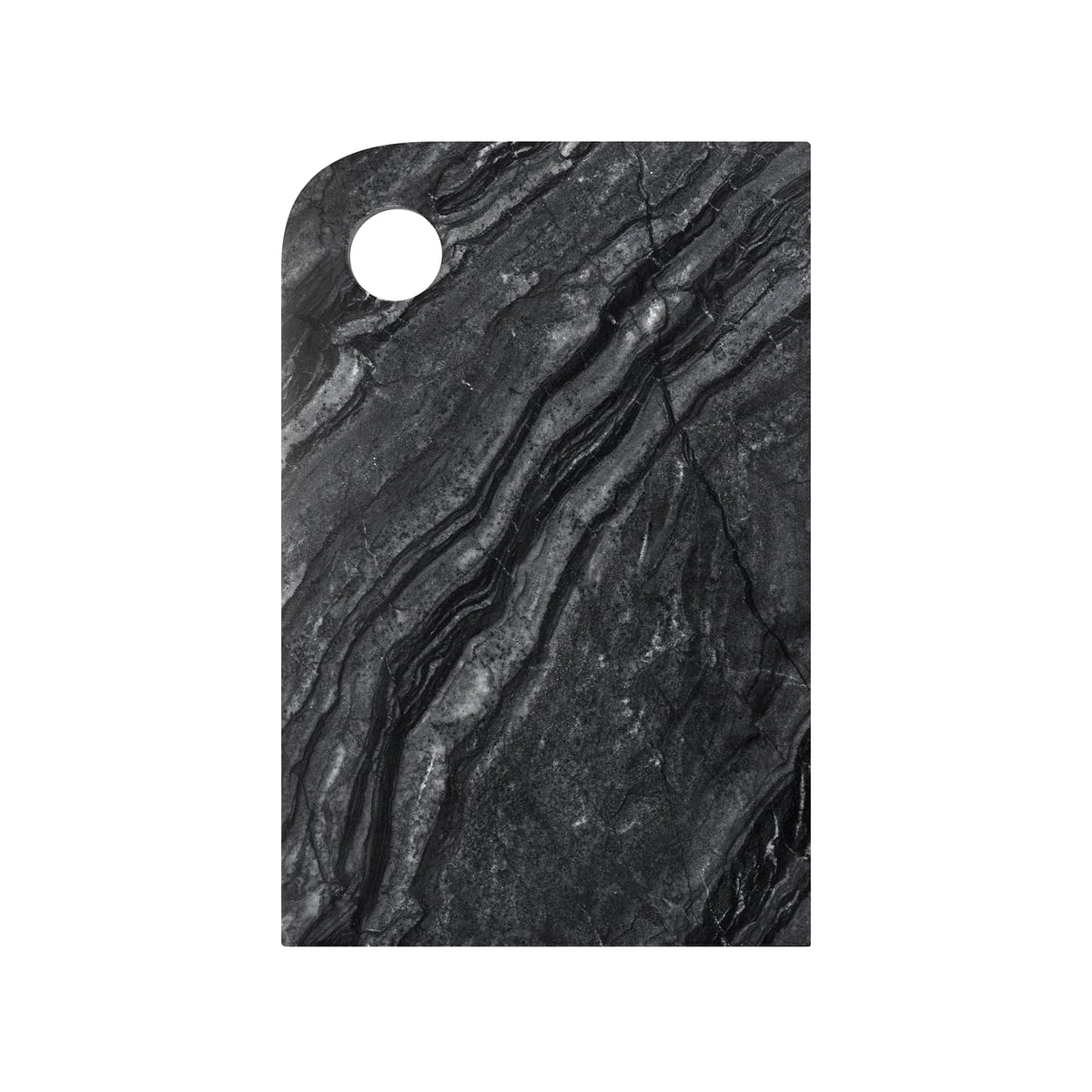 mette ditmer - marble planche à découper, 20 x 30 cm, noir / gris