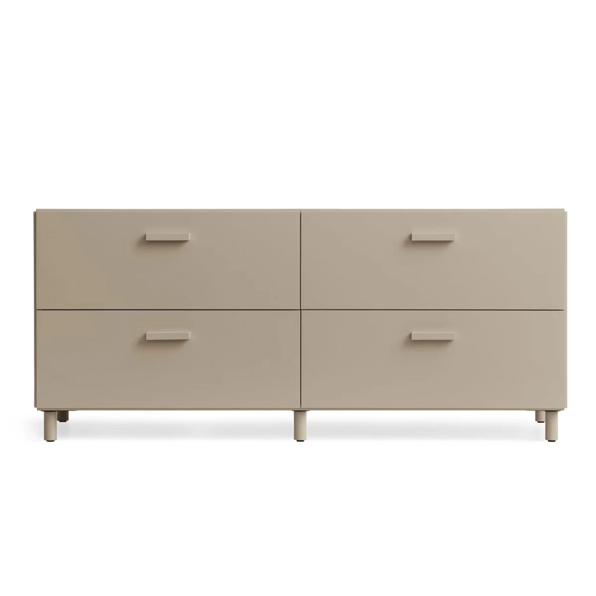 String - Relief Commode avec pieds, basse, 123 x 41 x 46,6 cm, beige