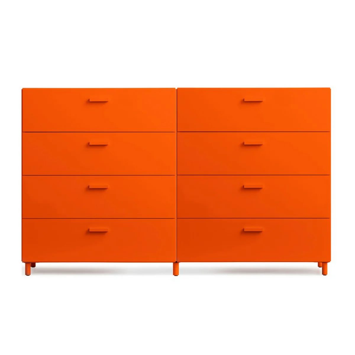 String - Relief Commode avec pieds, large, 2 x 82 x 41 x 92,2 cm, orange