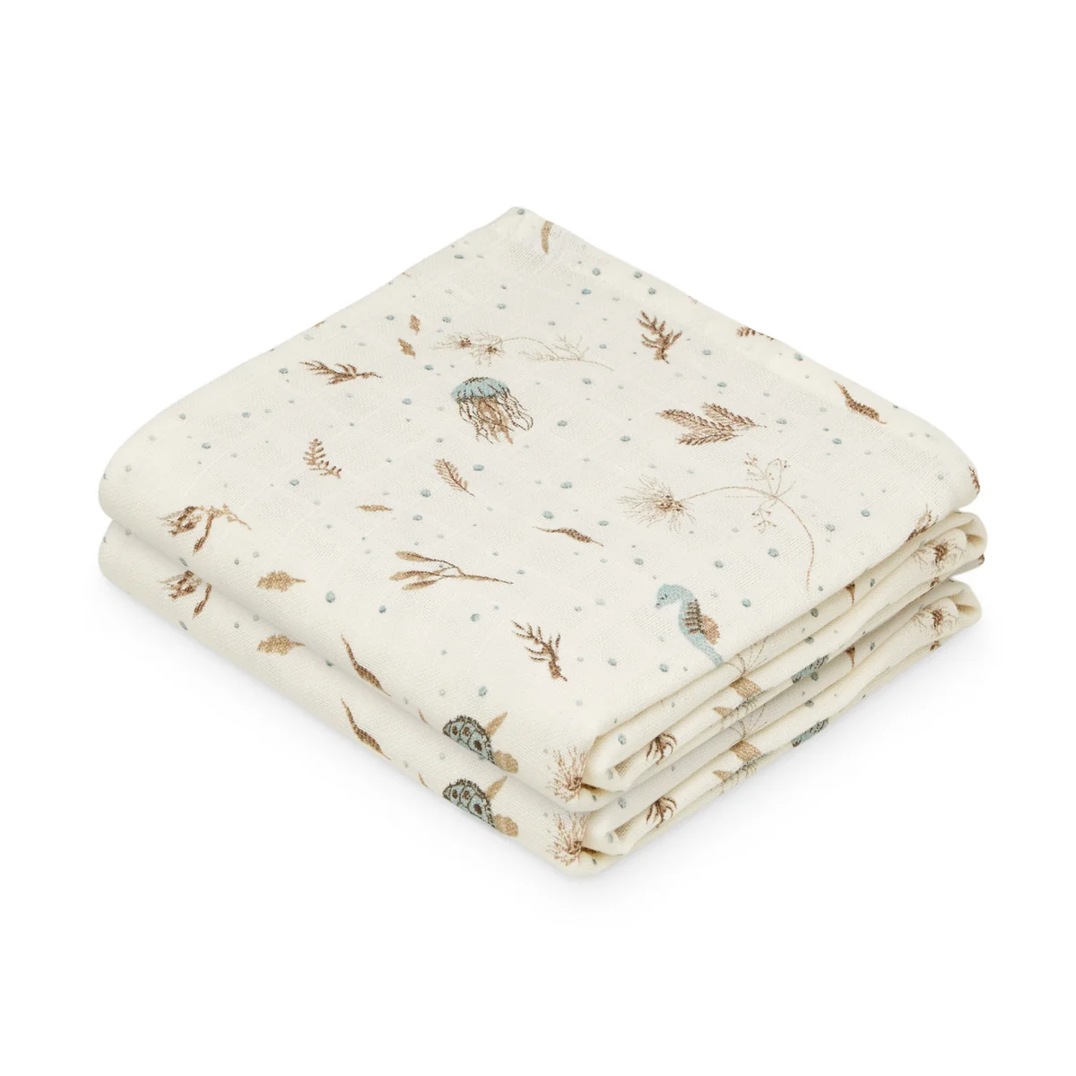Cam Cam Copenhagen - Set de mousselines, sea garden (lot de 2)