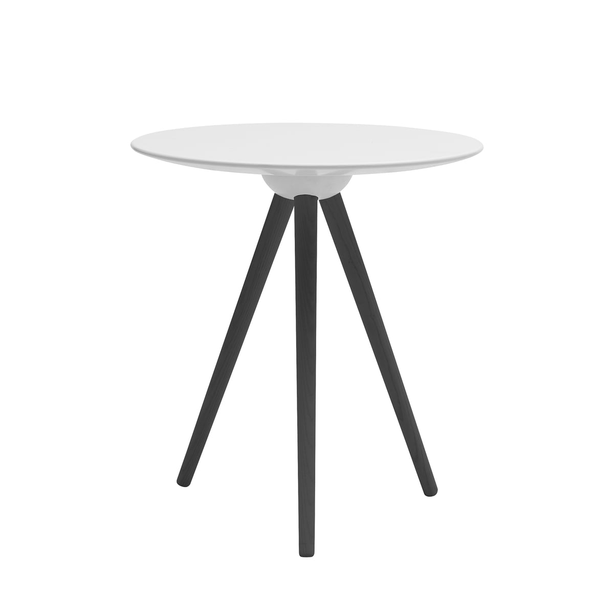 softline - circoe table d'appoint, noir / blanc laqué