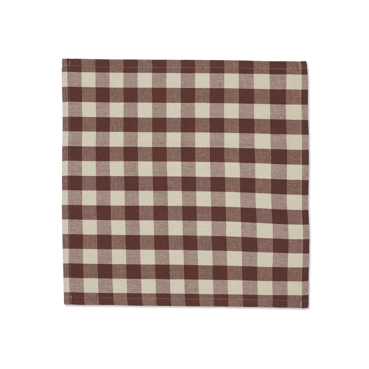 Ferm Living - Bothy Check Serviette de table 40 x 40 cm, cannelle / gris-vert (lot de 4)