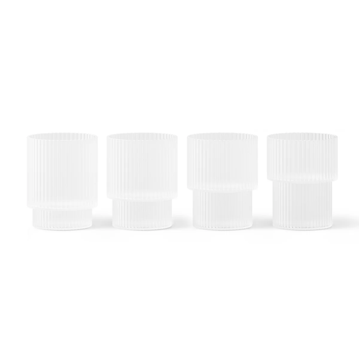 Ferm Living - Ripple Verres, givrés (set de 4)