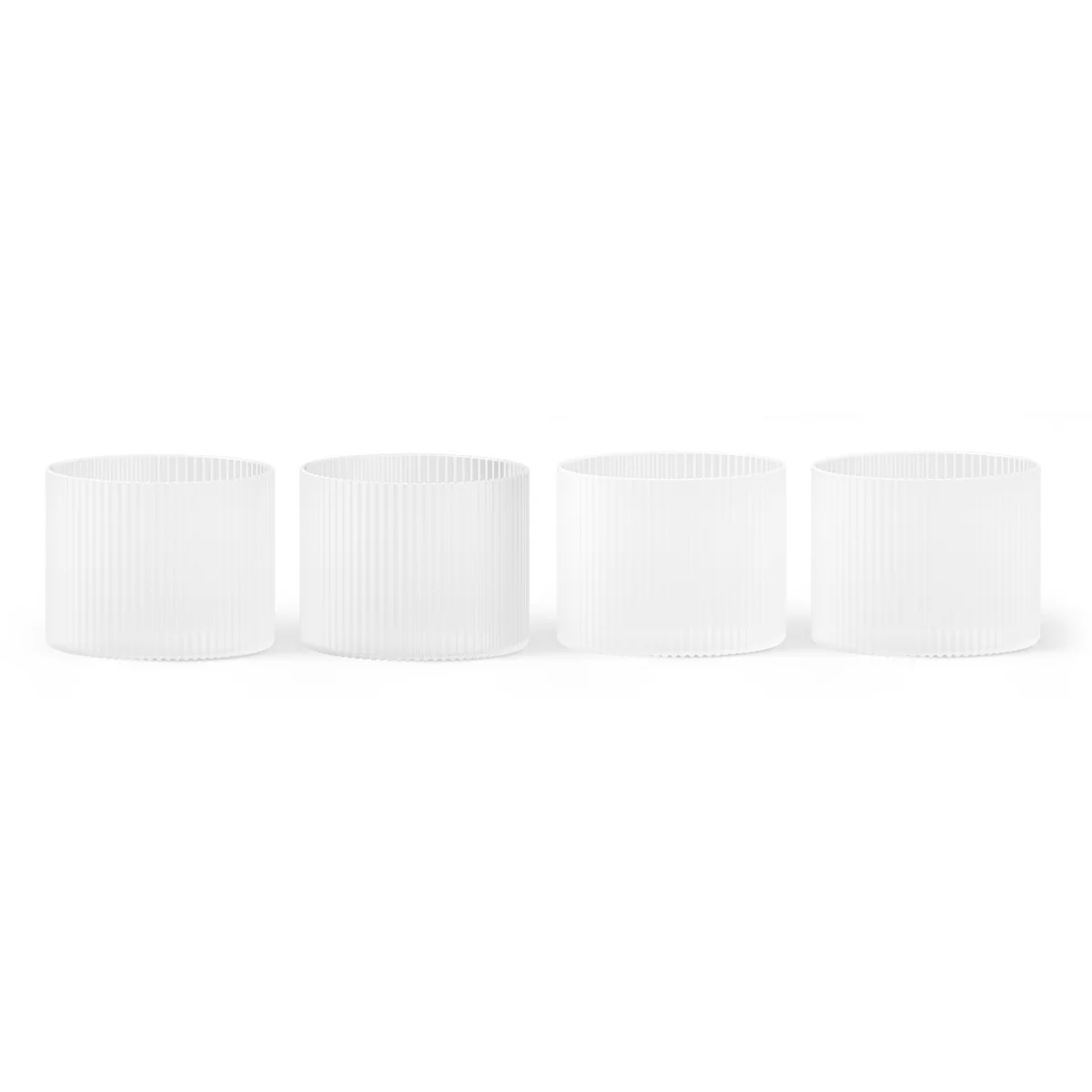 Ferm Living - Ripple Verre à boire low, frosted (set de 4)
