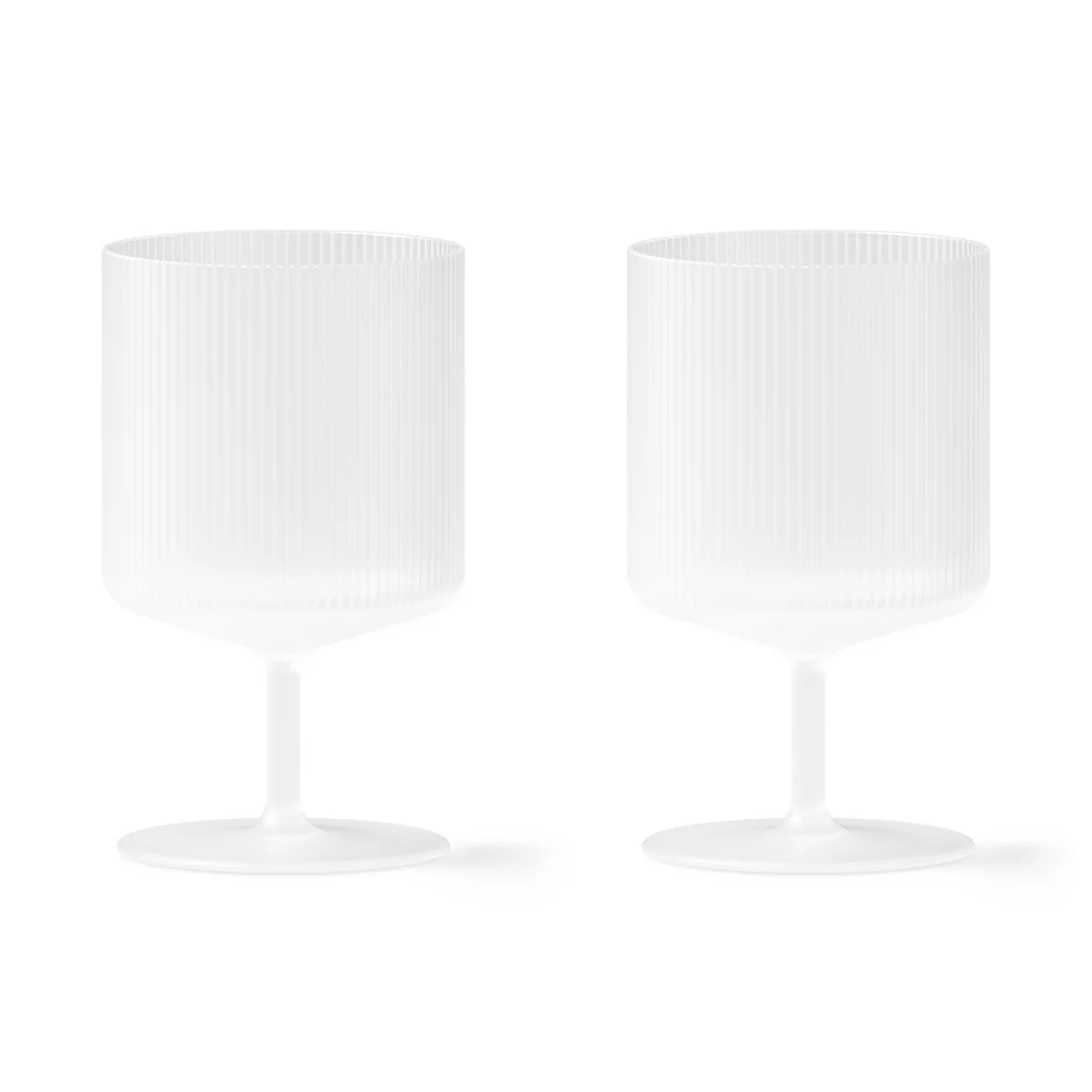 Ferm Living - Ripple Verre à vin, givré (set de 2) Ferm Living - Ripple Verre à vin, givré (set de 2)