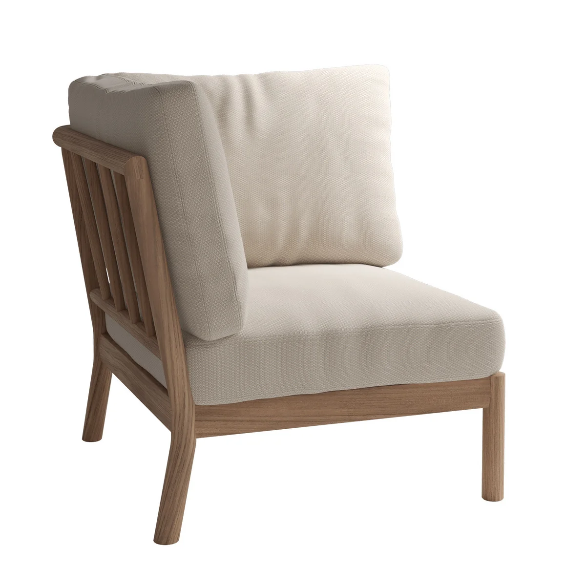 Fritz Hansen - Skagerak Tradition Canapé d'extérieur module d'angle, teck / sable clair