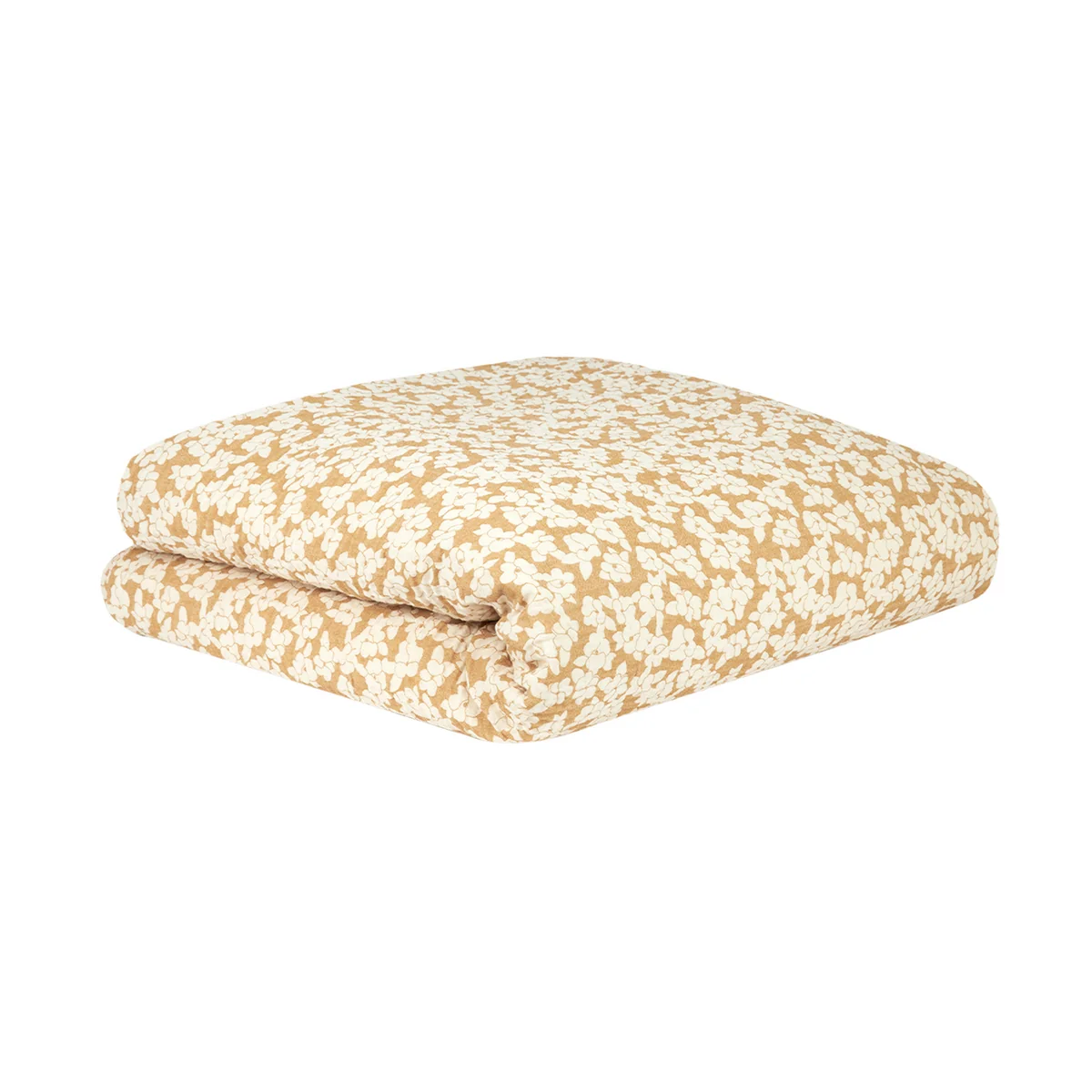 Nobodinoz - Wabi Sabi Housse de couette en mousseline, 150 x 200 cm, golden brown sakura