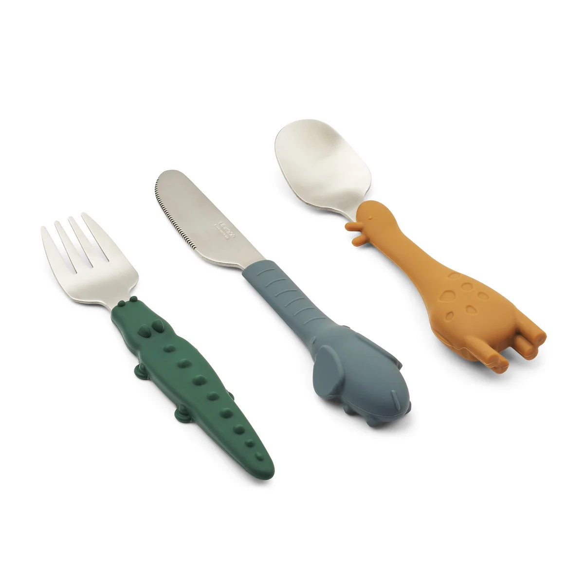 LIEWOOD - Tove Couverts pour enfants, golden caramel mix (3pcs) LIEWOOD - Tove Couverts pour enfants, golden caramel mix (3pcs)