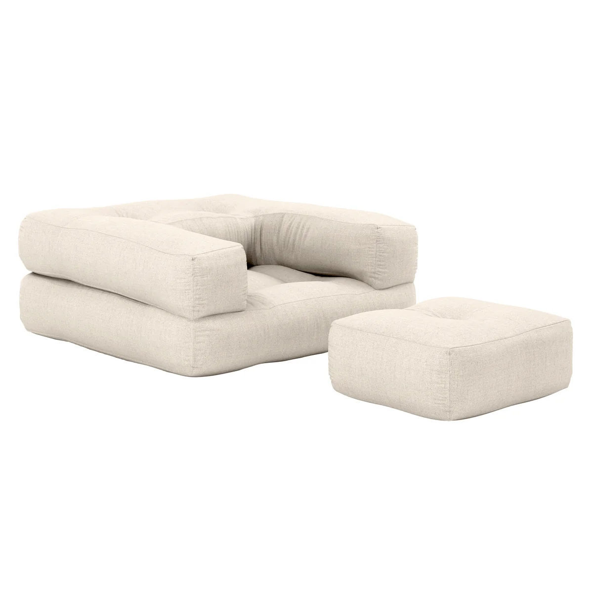 Karup - Mini Cube Fauteuil futon pour enfants, lin
