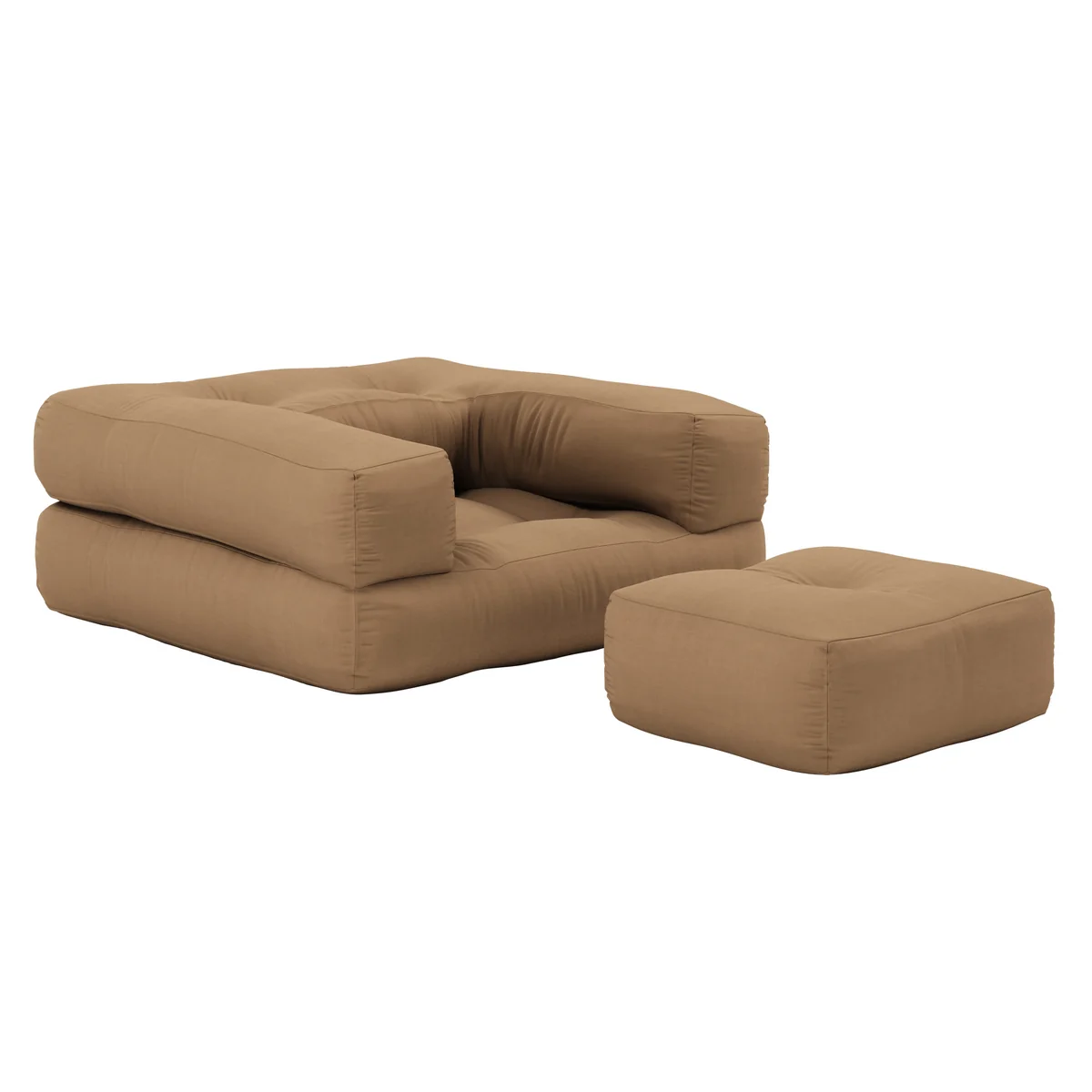 Karup - Mini Cube Fauteuil futon pour enfants, mocca