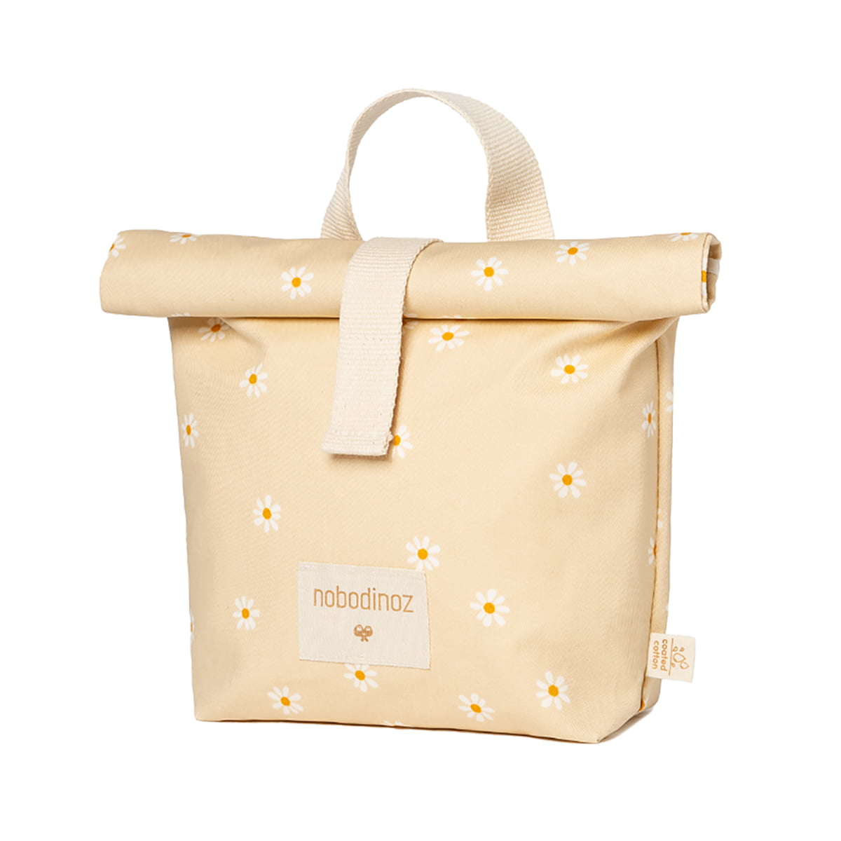 nobodinoz - sunshine eco lunch bag, daisies