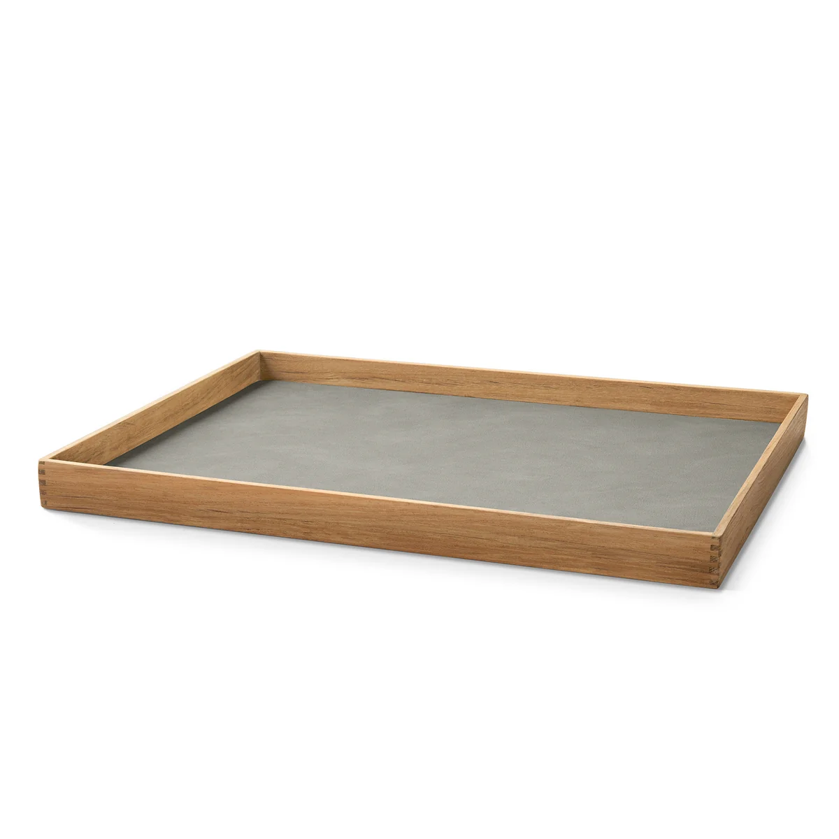 Lind DNA - Even Teak Plateau Square L, teck / Nupo light grey