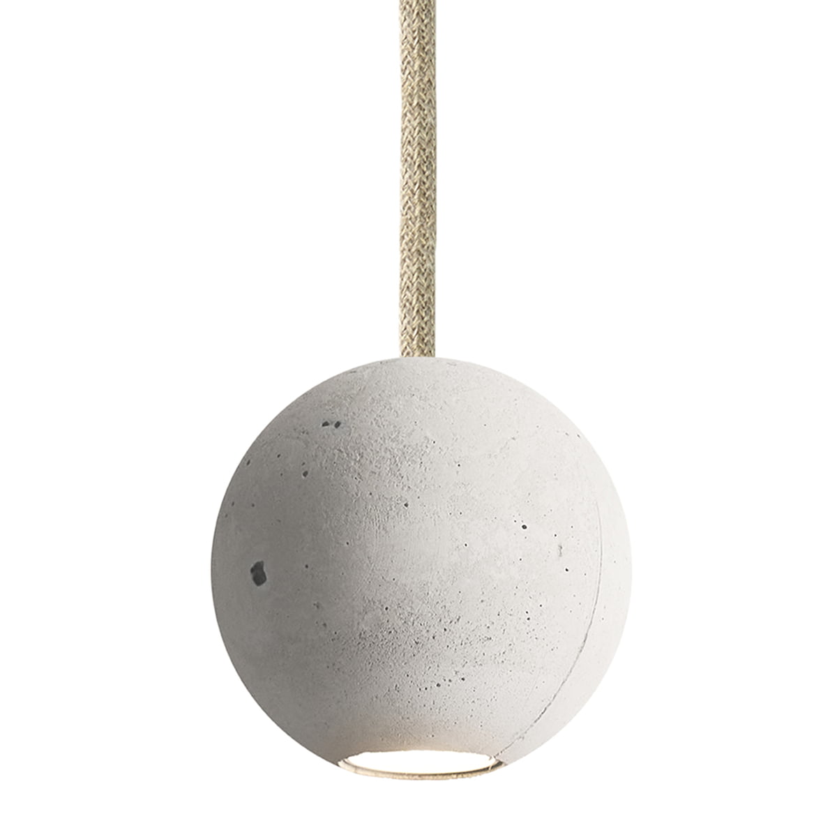 nud collection - nova concrete lampe à suspendre, natural linen (tt-00)