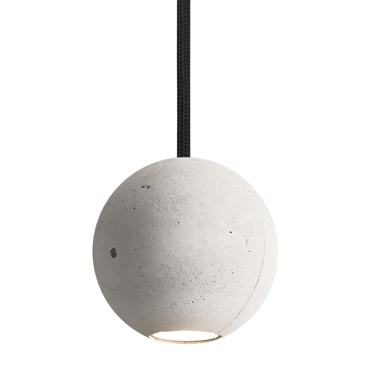 nud collection - nova concrete lampe suspendue, raven (tt-09)