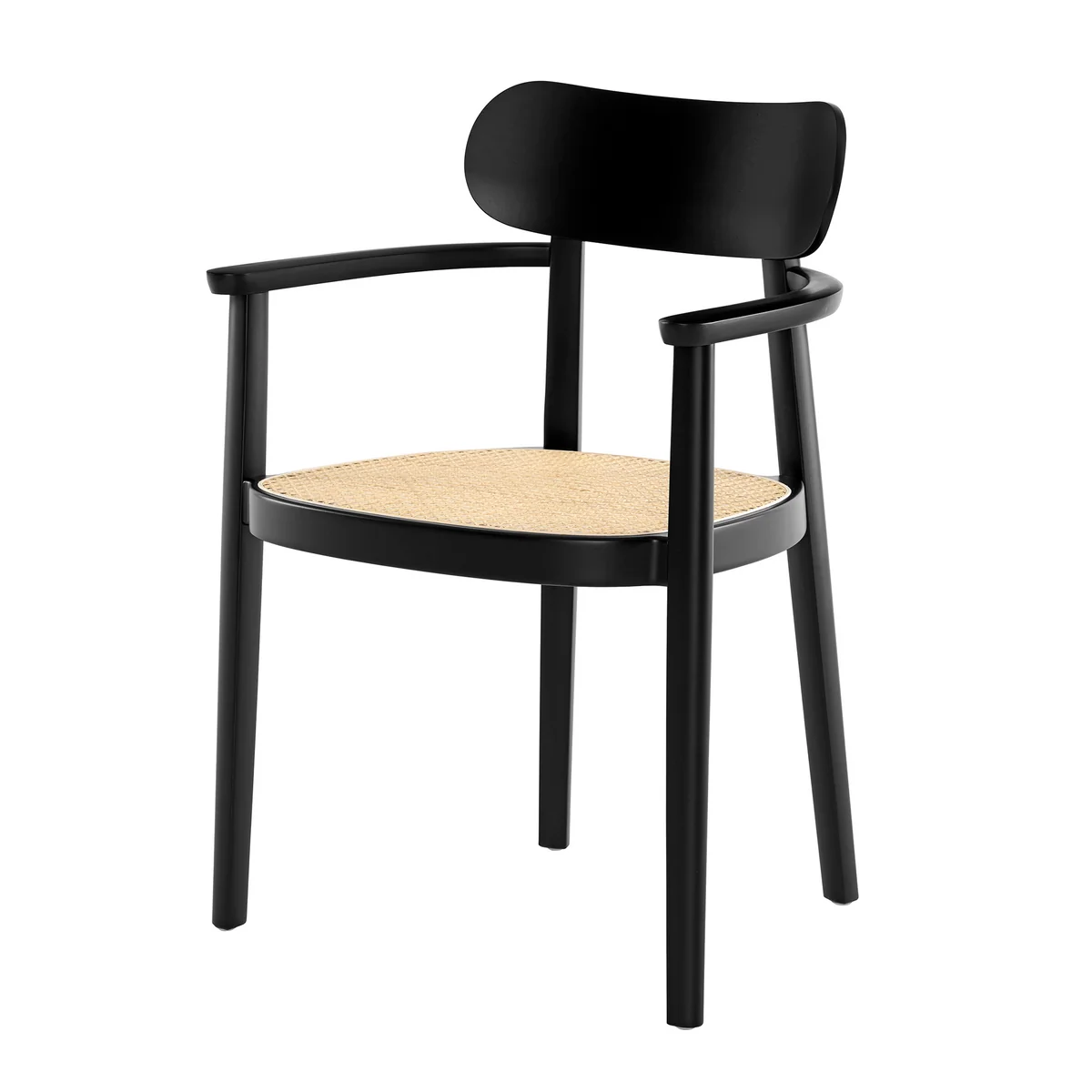 Thonet - 118 FV Chaise avec accoudoirs cannée, hêtre noir (TP 29) Thonet - 118 FV Chaise avec accoudoirs cannée, hêtre noir (TP 29)