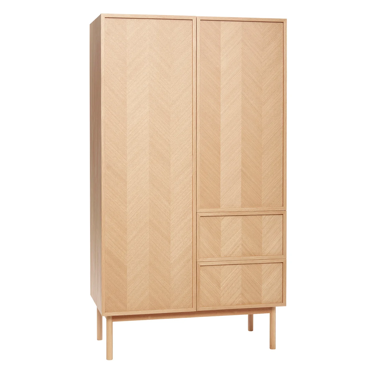 Hübsch Interior - Herringbone Armoire grande, chêne naturel Hübsch Interior - Herringbone Armoire grande, chêne naturel