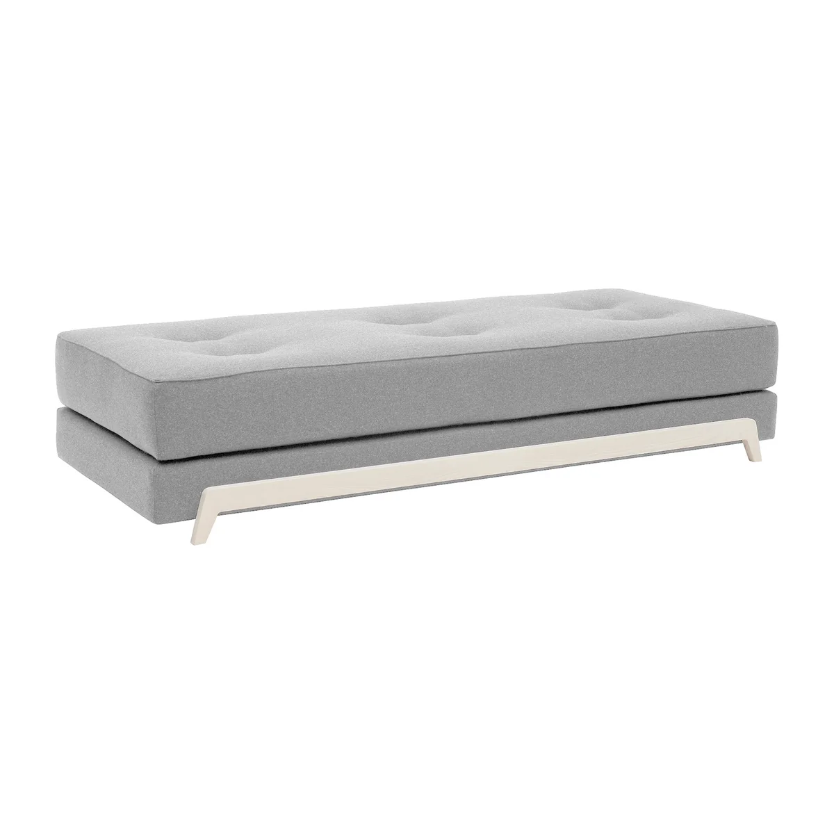 Softline - Frame Canapé-lit avec matelas en mousse froide, frêne naturel / gris (tissu feutre 620) Softline - Frame Canapé-lit avec matelas en mousse froide, frêne naturel / gris (tissu feutre 620)