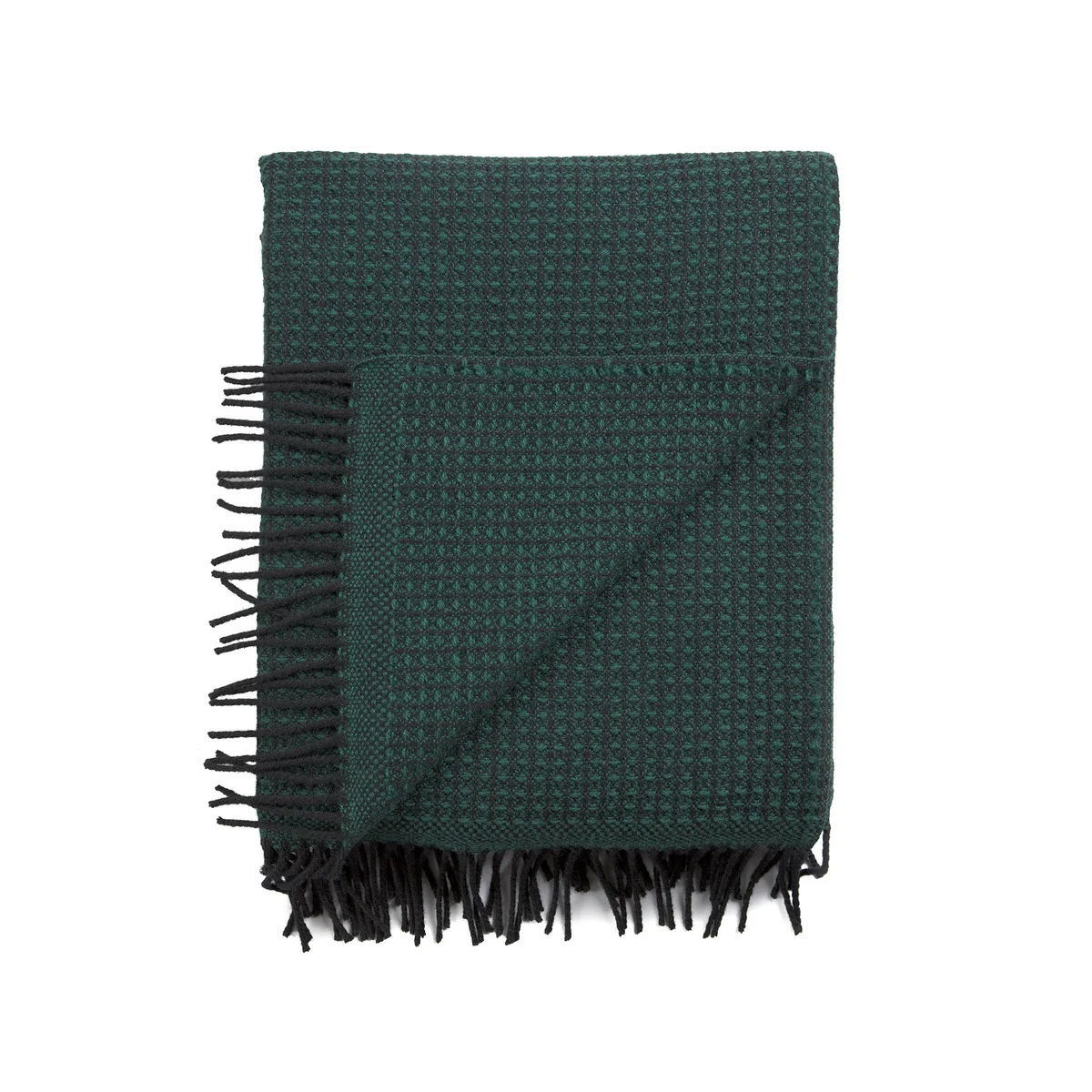 Røros Tweed - Vega Couverture en laine 210 x 150 cm, vert