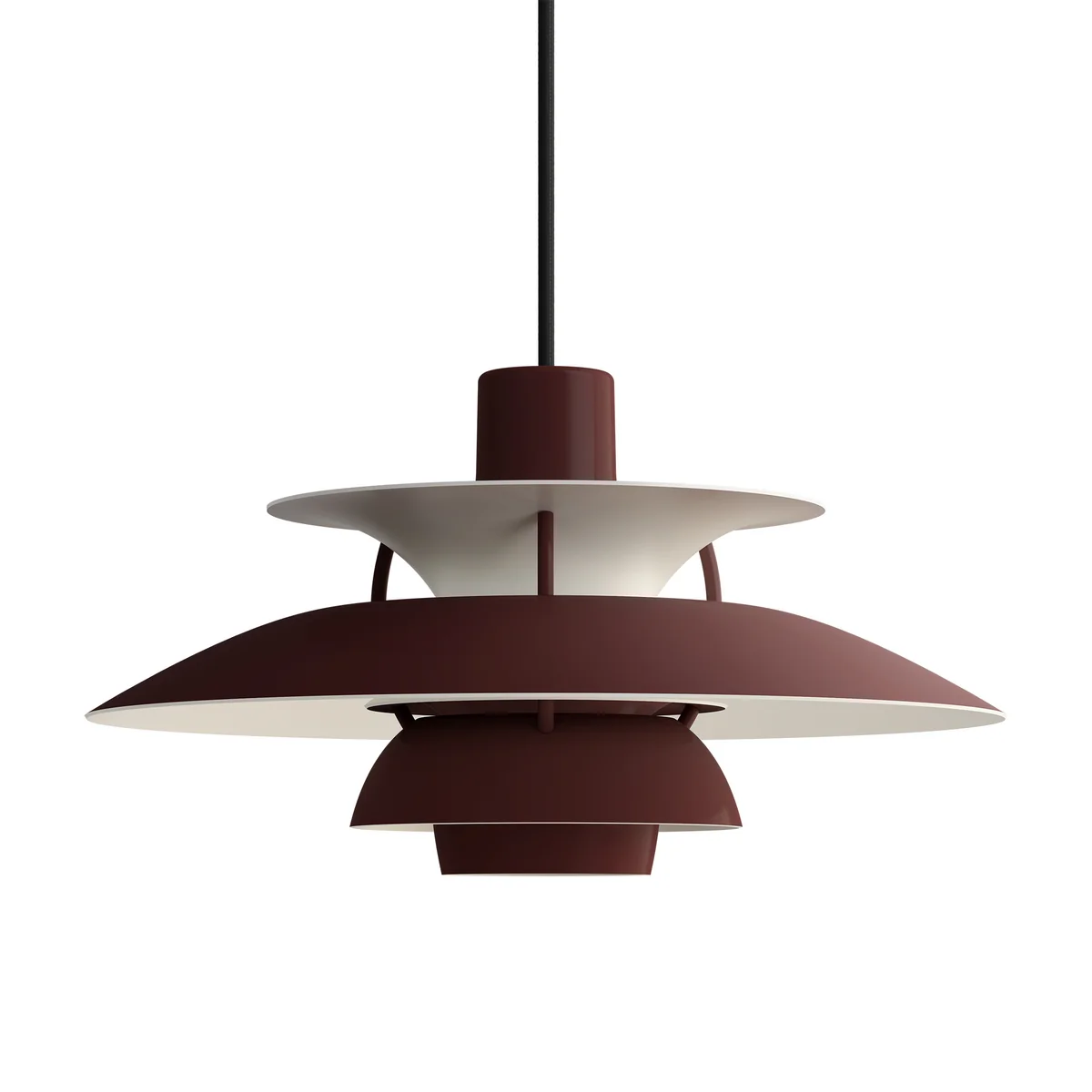 Louis Poulsen - PH 5 lampe suspendue, monochrome bourgogne