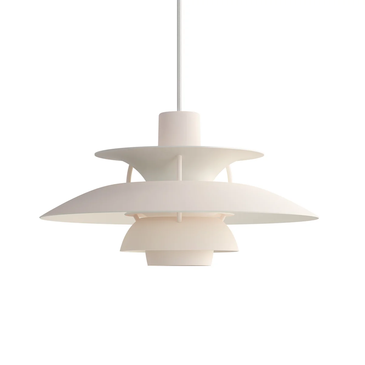 Louis Poulsen - PH 5 Mini lampe à suspendre, monochrome pale blush Louis Poulsen - PH 5 Mini lampe à suspendre, monochrome pale blush
