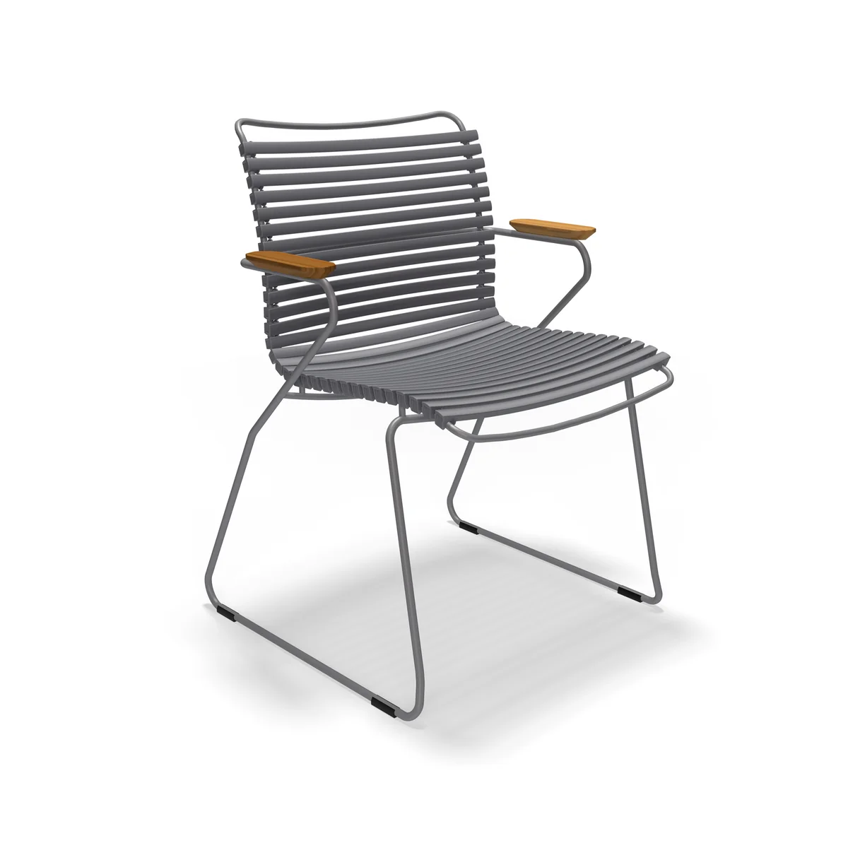HOUE - CLICK Outdoor Dining fauteuil à dossier bas, gris foncé HOUE - CLICK Outdoor Dining fauteuil à dossier bas, gris foncé