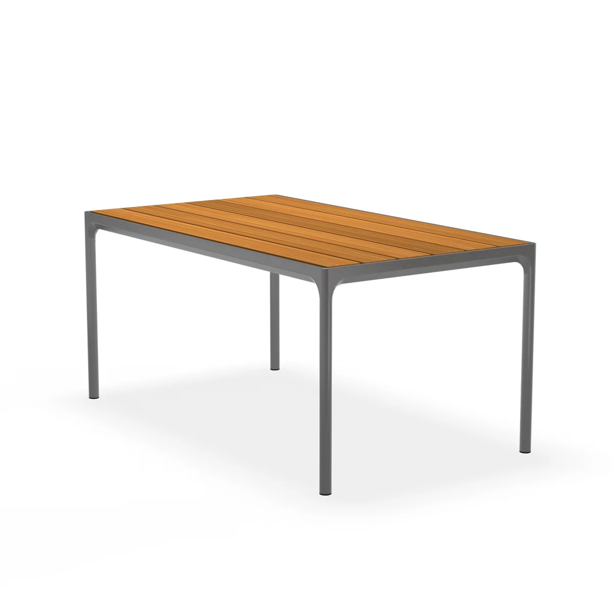 HOUE - FOUR Table d'extérieur, 90 x 160 cm, bambou / gris foncé HOUE - FOUR Table d'extérieur, 90 x 160 cm, bambou / gris foncé