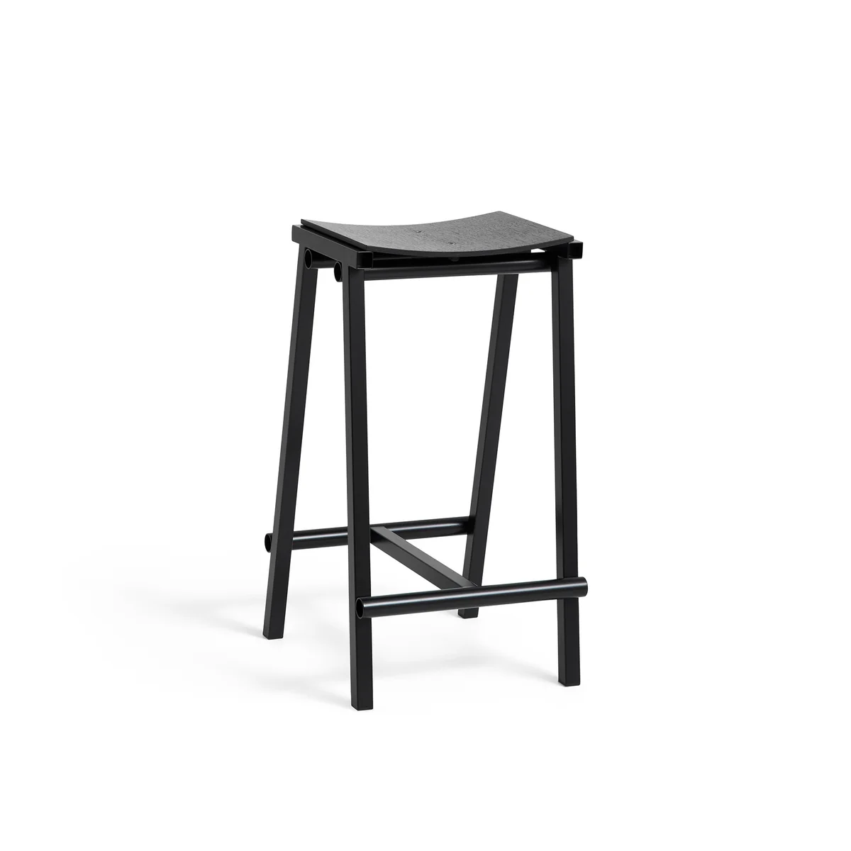 HAY - Taburete 8 Tabouret de bar, bas, chêne noir / noir HAY - Taburete 8 Tabouret de bar, bas, chêne noir / noir