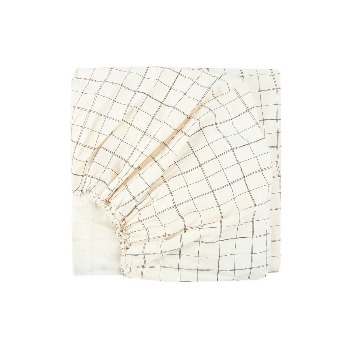 Nobodinoz - L1N0 Drap de lit bébé, 70 x 100 cm, natural grid