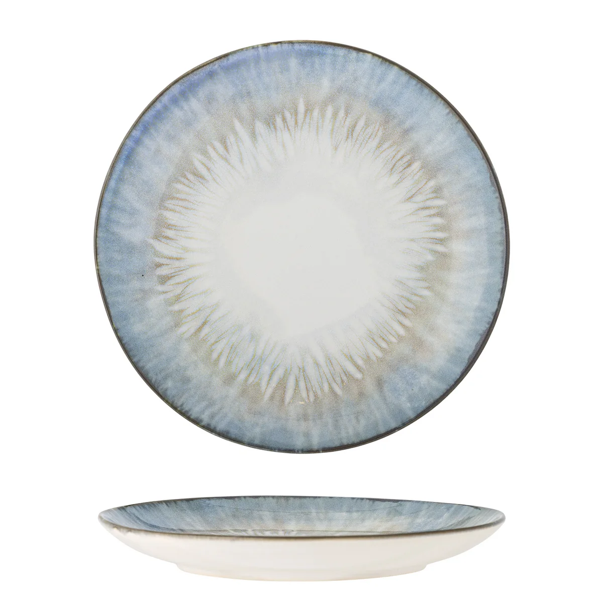 Bloomingville - Calen Assiette, Ø 22 cm x H 3 cm, bleu Bloomingville - Calen Assiette, Ø 22 cm x H 3 cm, bleu