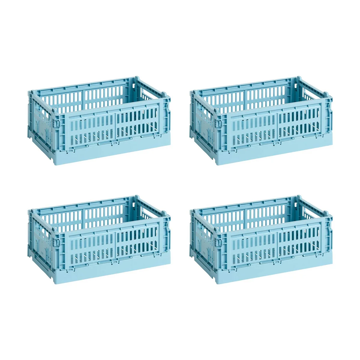 HAY - Colour Crate Panier S, 26,5 x 17 cm, light blue, recycled (set de 4)