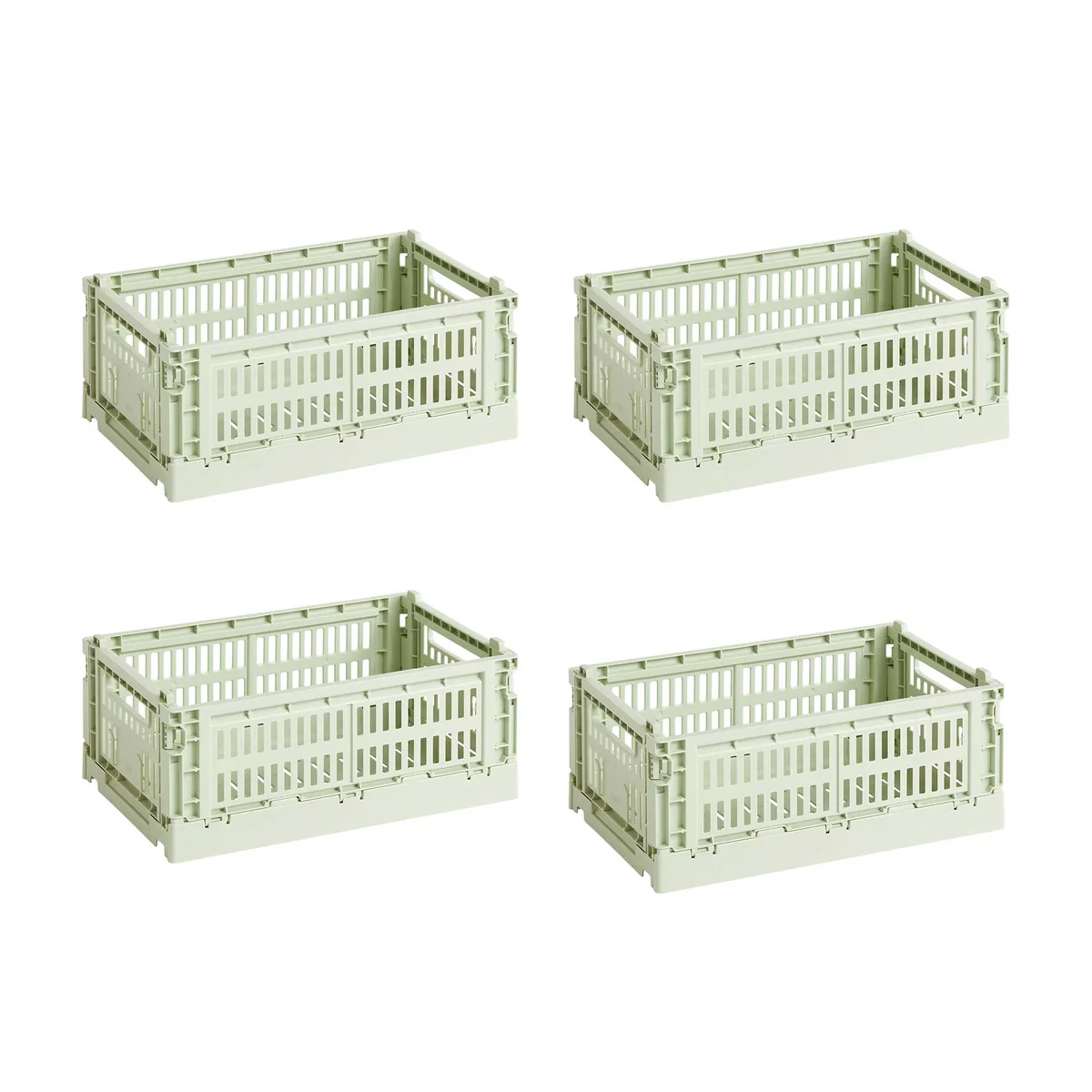 HAY - Colour Crate Panier S, 26,5 x 17 cm, mint, recycled (set de 4)