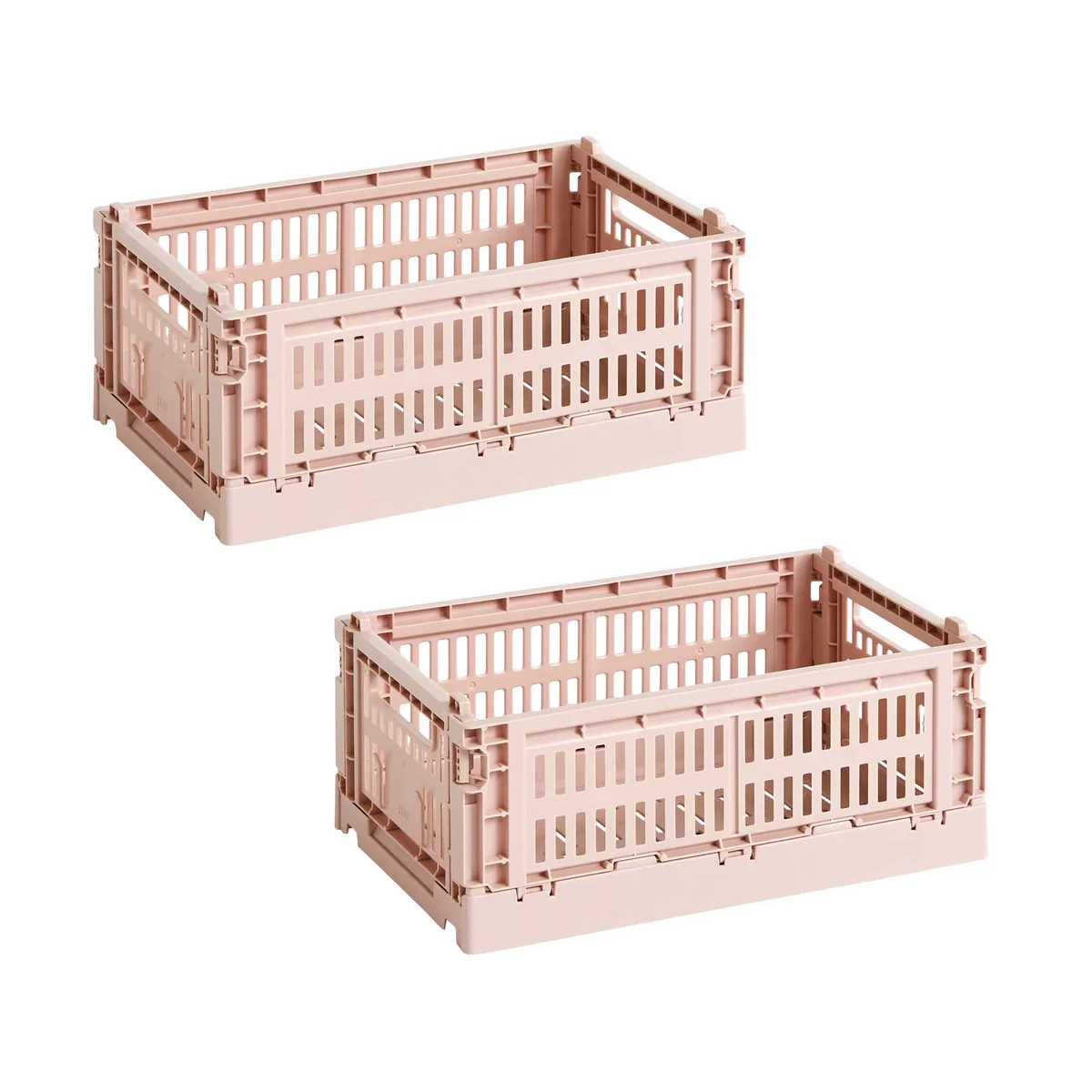 HAY - Colour Crate Panier S, 26,5 x 17 cm, blush, recycled (lot de 2)