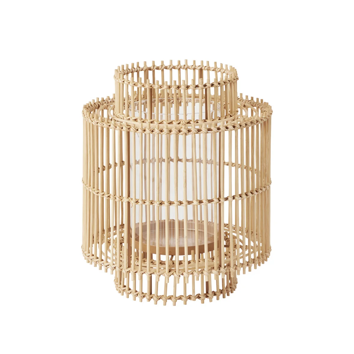 Broste Copenhagen - Kajsa Lanterne, Ø 20 cm x H 2 3. 5 cm, bambou / verre Broste Copenhagen - Kajsa Lanterne, Ø 20 cm x H 2 3. 5 cm, bambou / verre