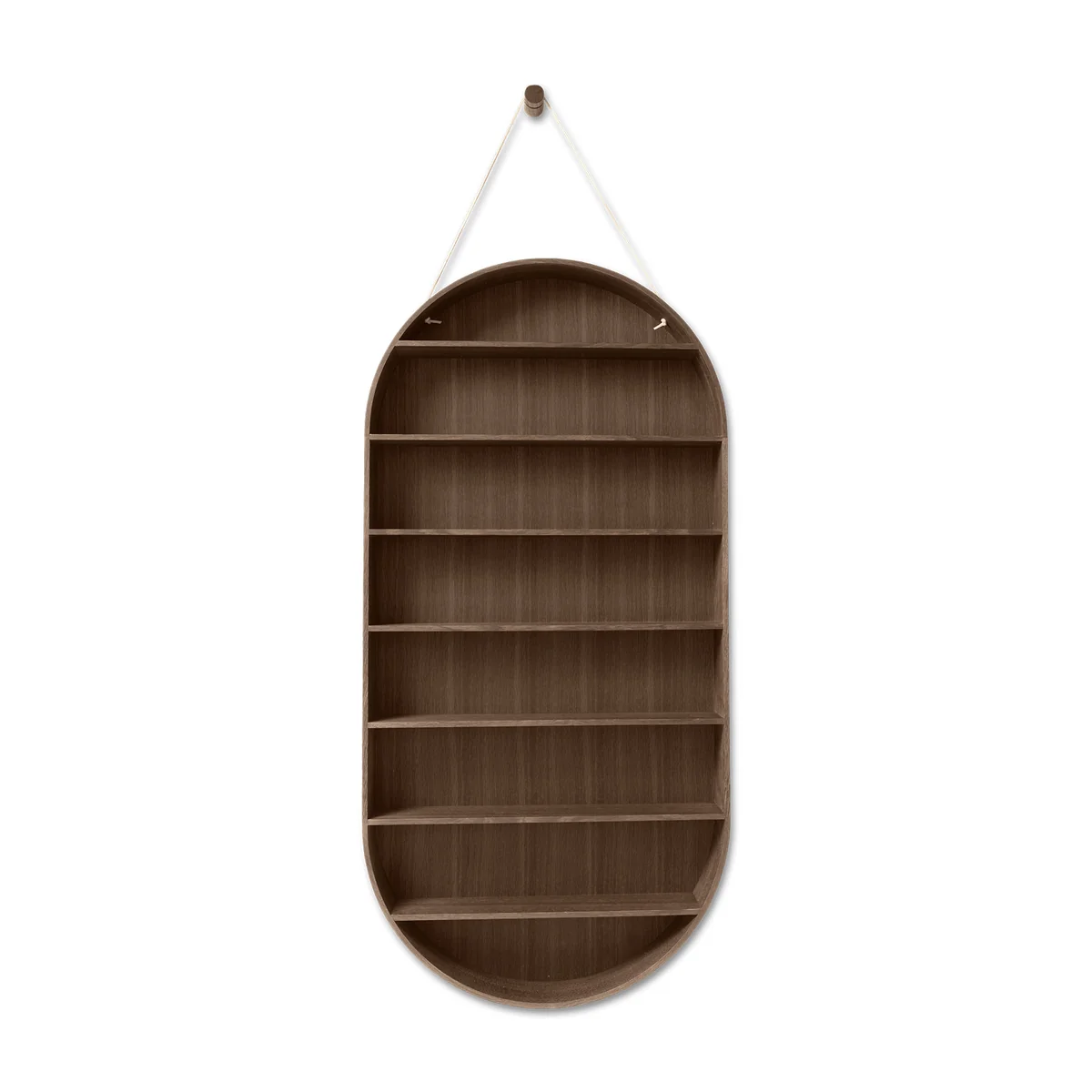 Ferm Living - Oval Dorm Étagère murale, chêne fumé Ferm Living - Oval Dorm Étagère murale, chêne fumé