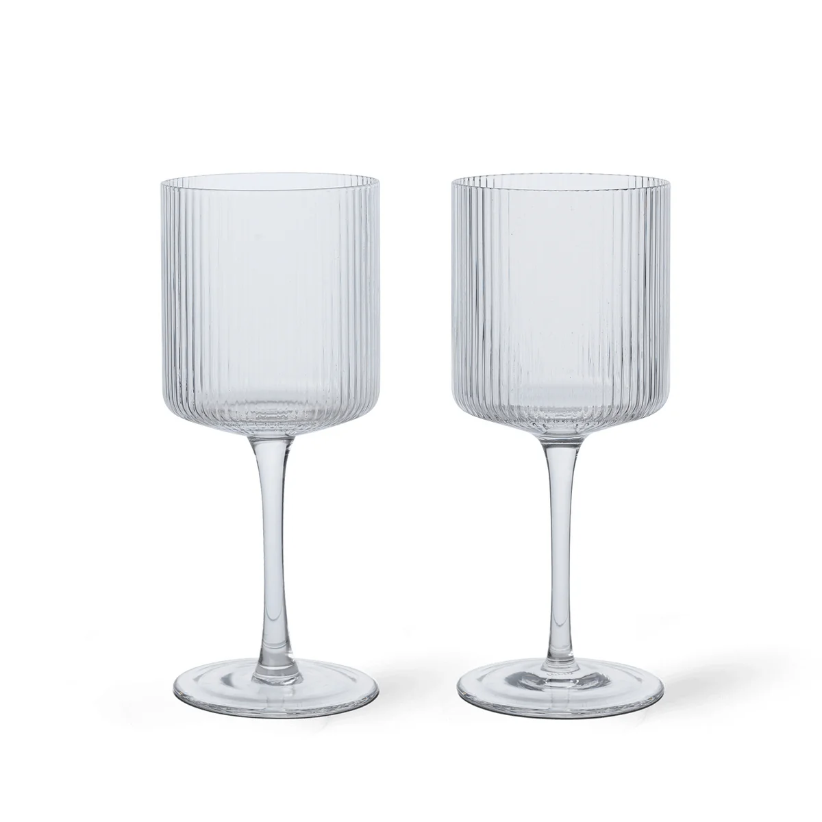 Ferm Living - Ripple Verre à vin blanc, transparent (set de 2) Ferm Living - Ripple Verre à vin blanc, transparent (set de 2)