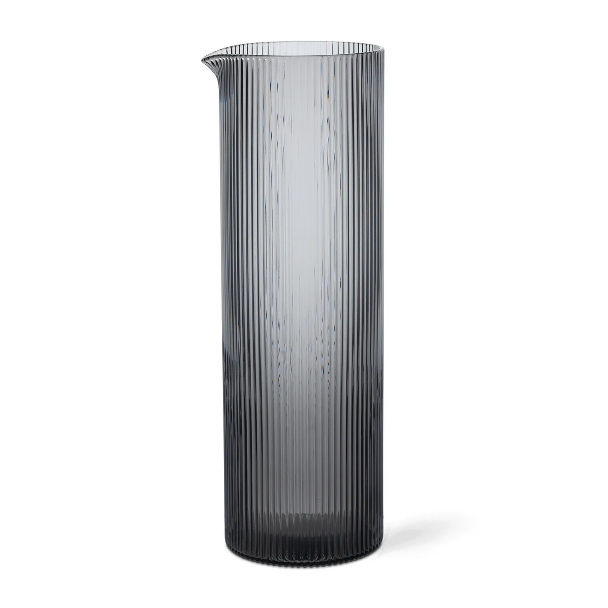 Ferm Living - Ripple Carafe à eau, 1,1 l, smoked grey