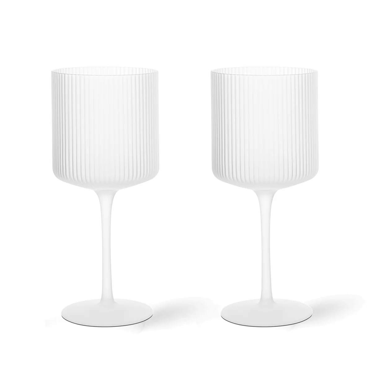 Ferm Living - Ripple Verre à vin rouge, givré (set de 2) Ferm Living - Ripple Verre à vin rouge, givré (set de 2)