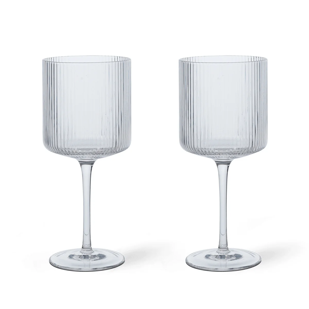 Ferm Living - Ripple Verre à vin rouge, transparent (set de 2) Ferm Living - Ripple Verre à vin rouge, transparent (set de 2)