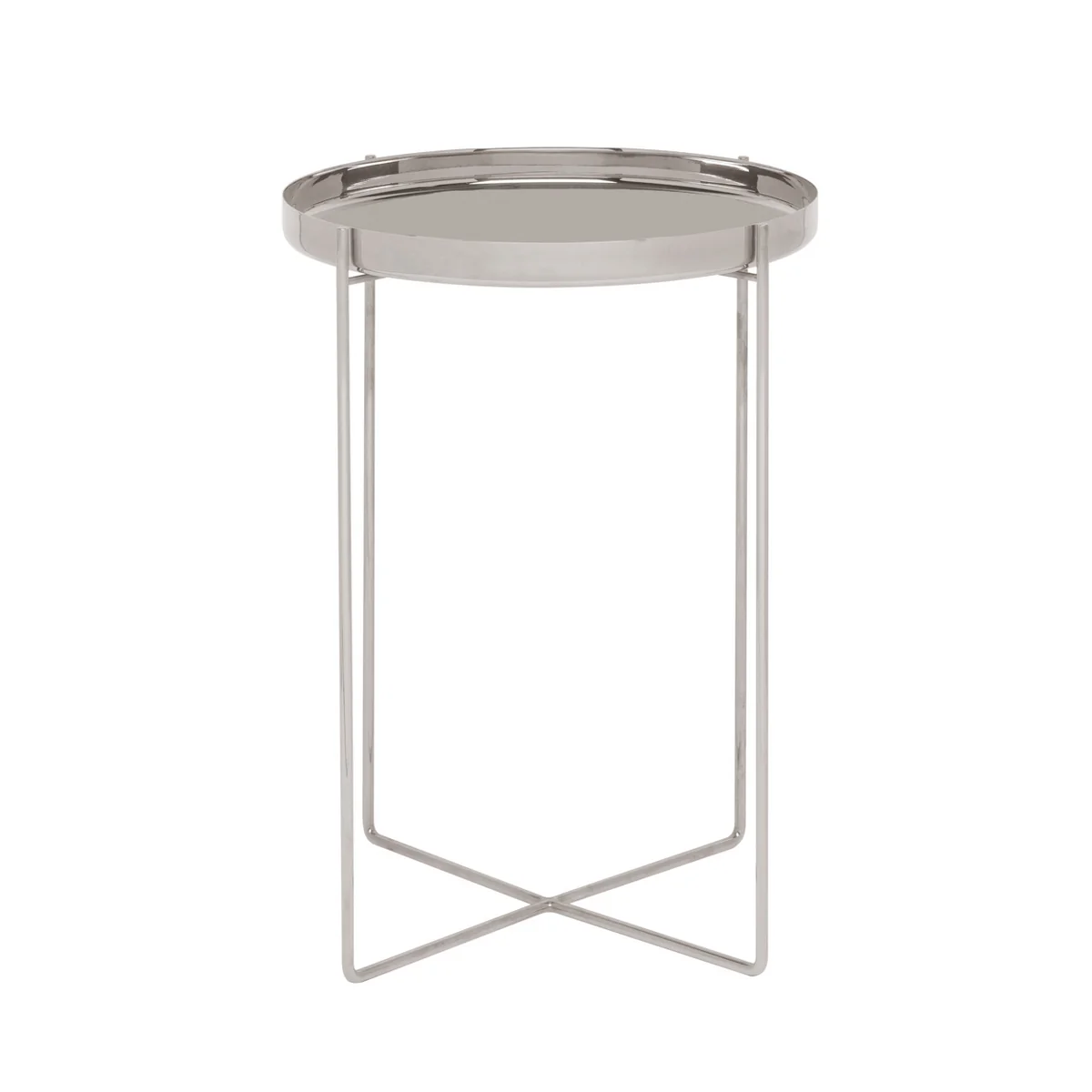 e15 - Habibi Table d'appoint H 47 cm / Ø 37 cm, acier inoxydable poli e15 - Habibi Table d'appoint H 47 cm / Ø 37 cm, acier inoxydable poli