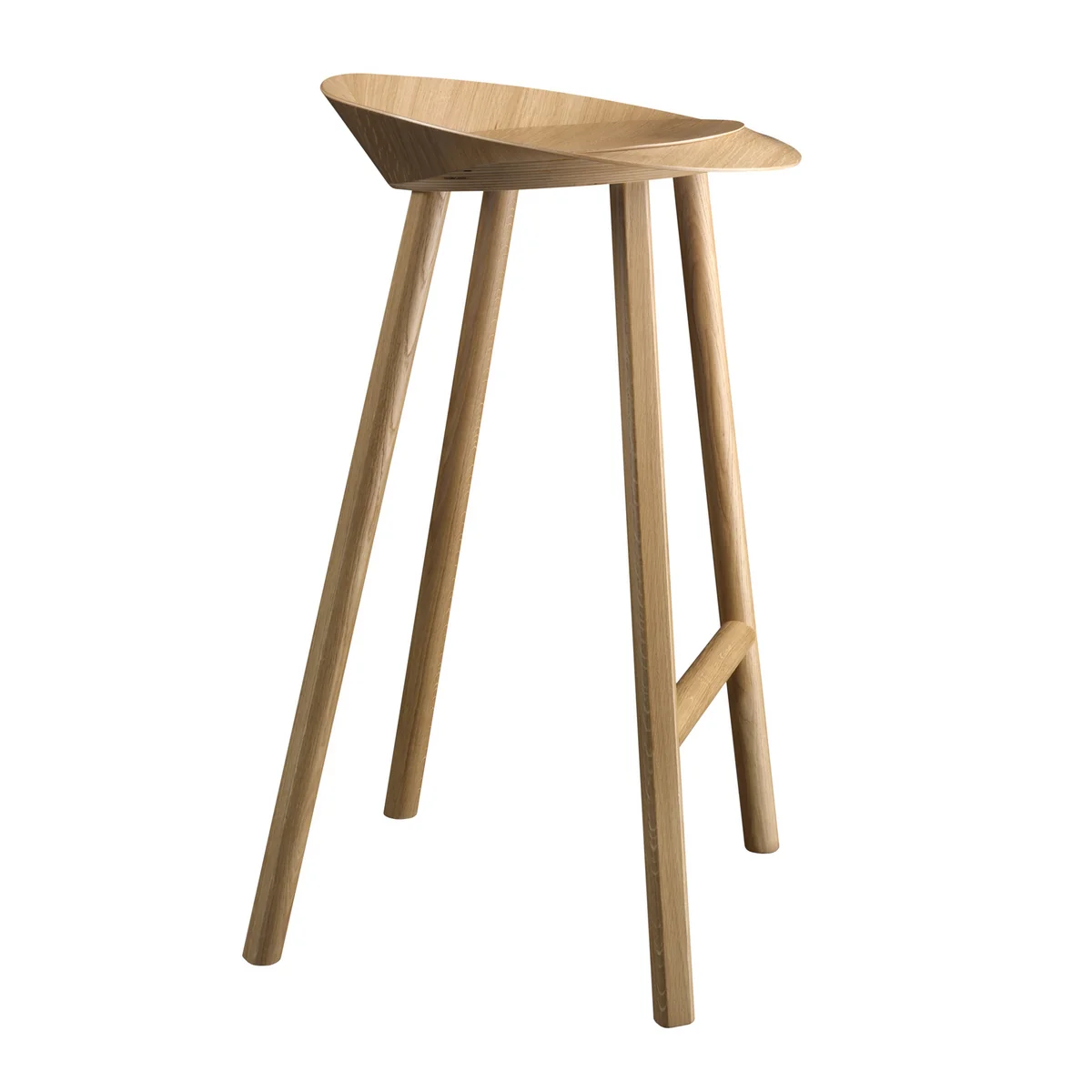 e15 - ST10 Jean Tabouret de bar H 79 cm, chêne laqué transparent e15 - ST10 Jean Tabouret de bar H 79 cm, chêne laqué transparent