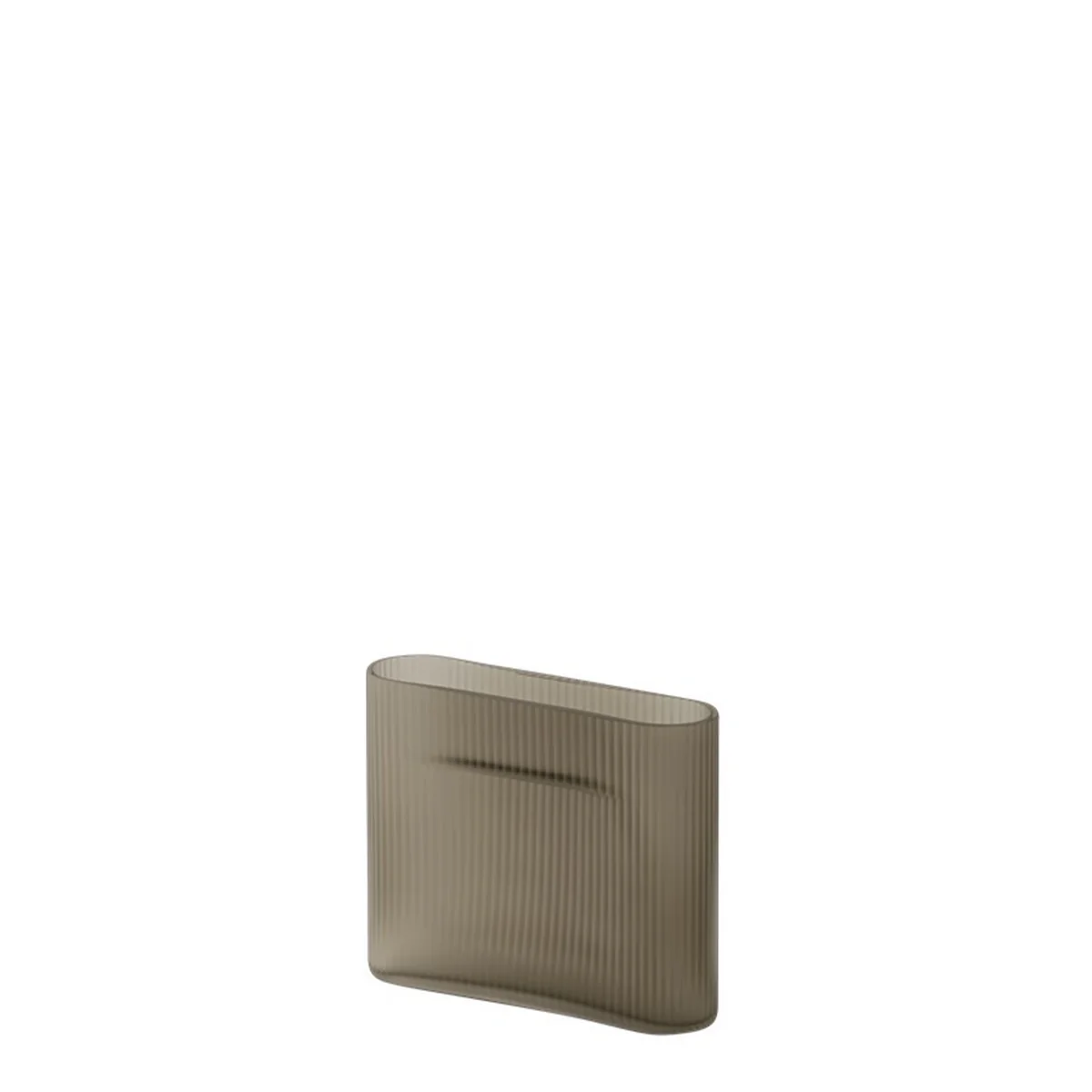 Muuto - Ridge Vase, H 16,5 cm, verre, taupe Muuto - Ridge Vase, H 16,5 cm, verre, taupe