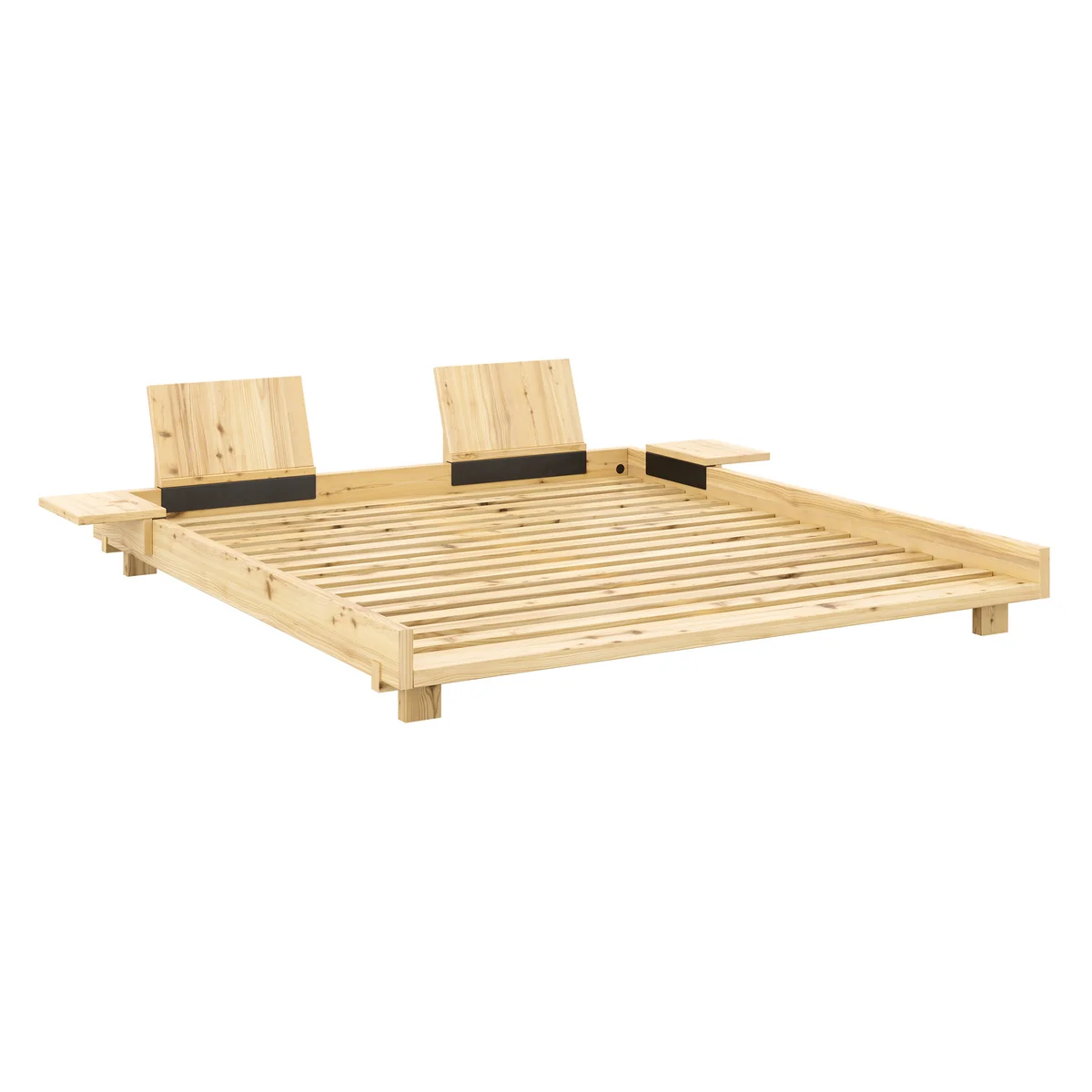 Karup - Social Lit avec dossier et 2 tables de nuit, 180 x 200 cm, pin clair Karup - Social Lit avec dossier et 2 tables de nuit, 180 x 200 cm, pin clair