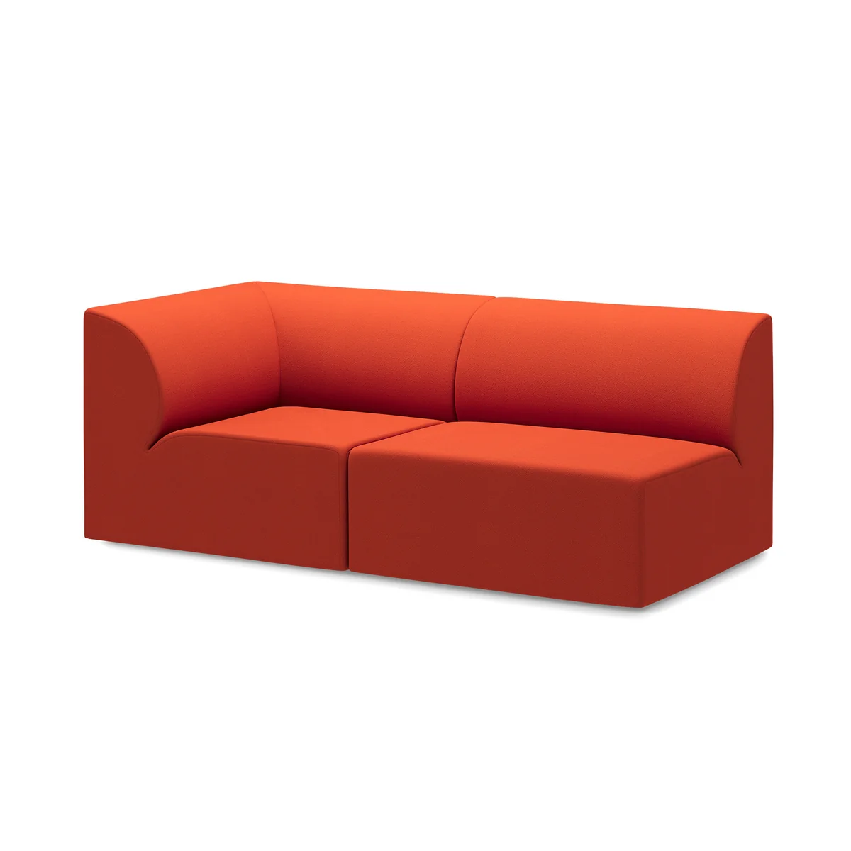 OUT Objets de nos jours - Weber 01 2. Canapé 5 places, orange pur (Vidar 4 0542 by Kvadrat)