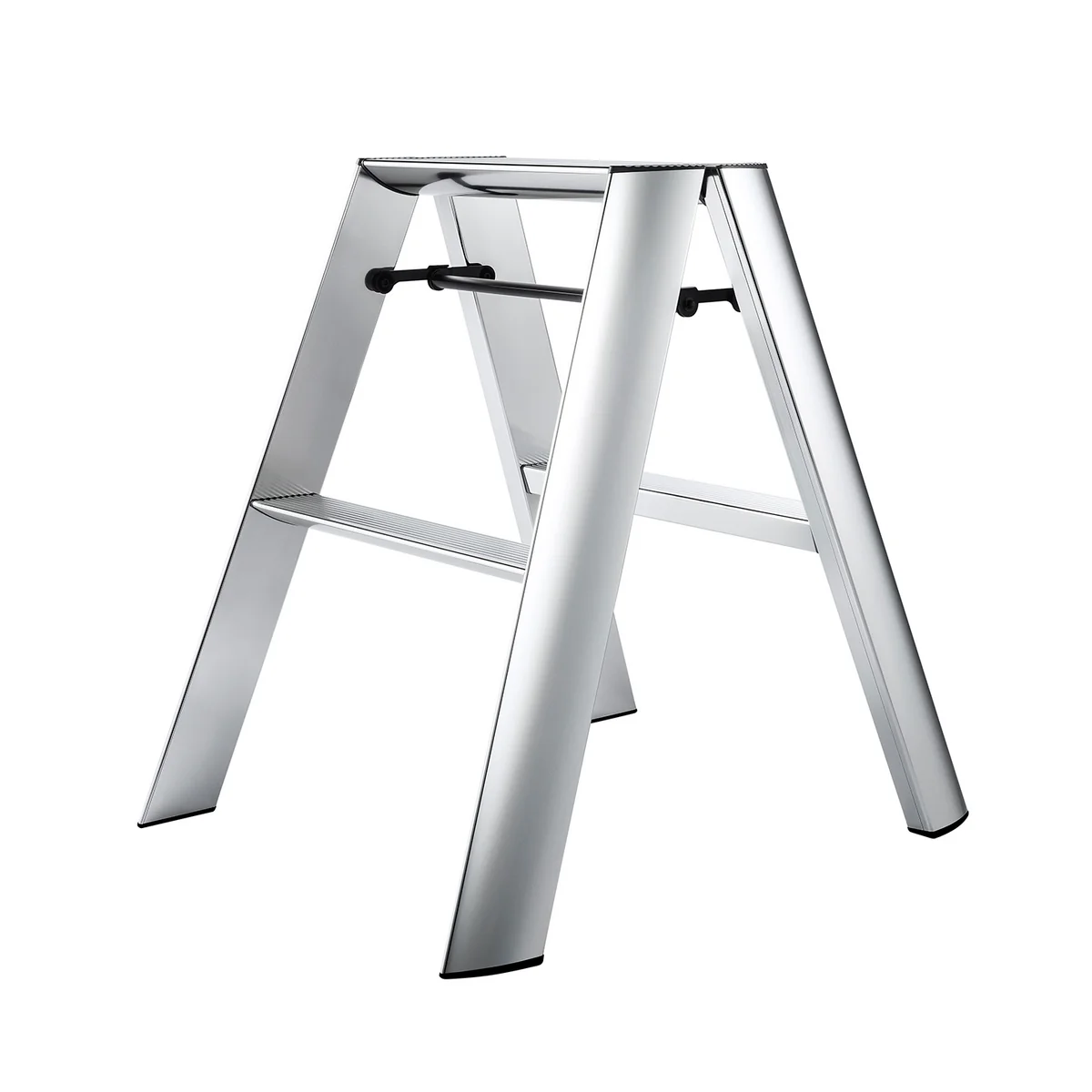 Metaphys - Premium Lucano 2 Step Escabeau pour tabouret, argent Metaphys - Premium Lucano 2 Step Escabeau pour tabouret, argent