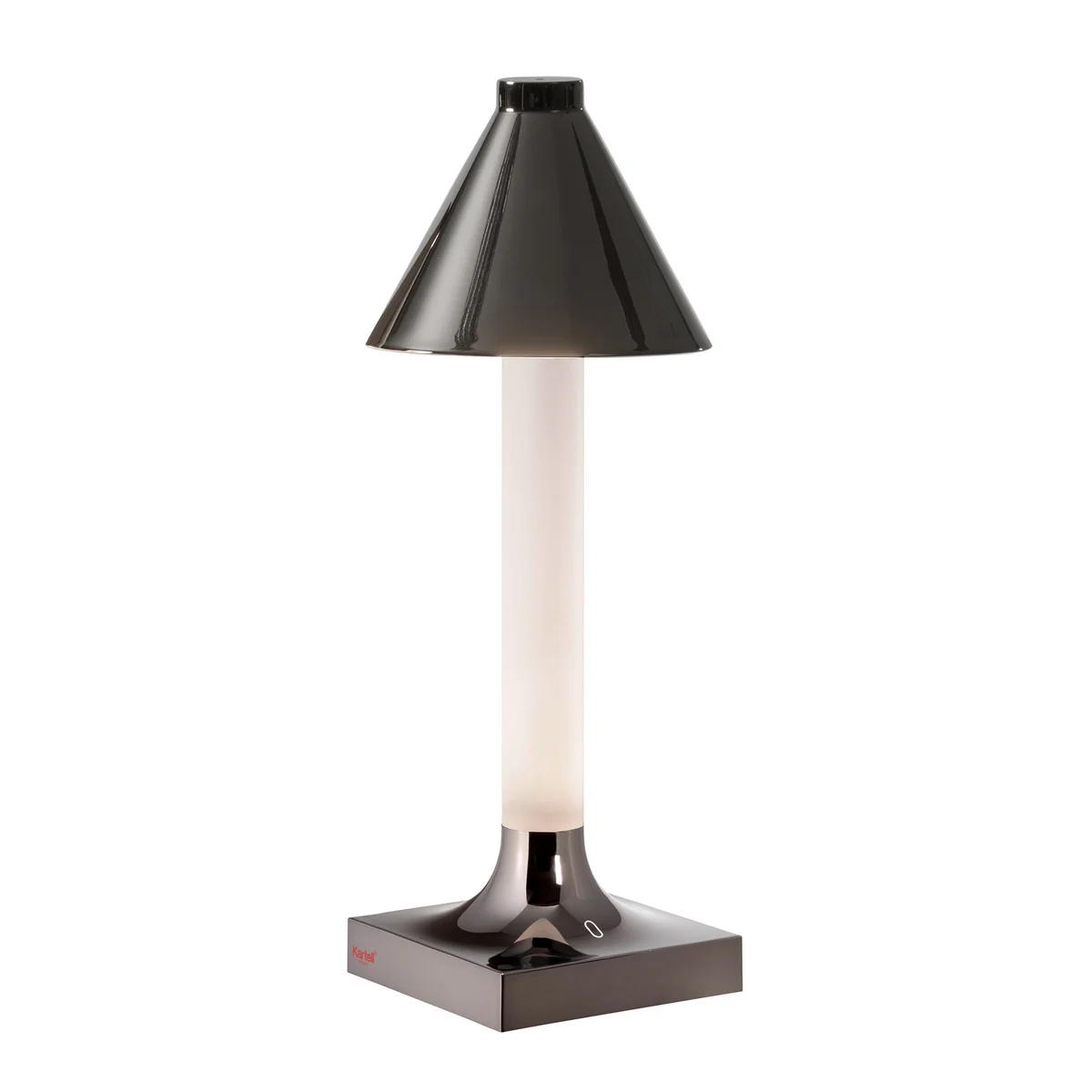 Kartell - Goodnight LED lampe à accu, H 31,5 cm, diffuseur Ø 11,8 cm, titane poli Kartell - Goodnight LED lampe à accu, H 31,5 cm, diffuseur Ø 11,8 cm, titane poli