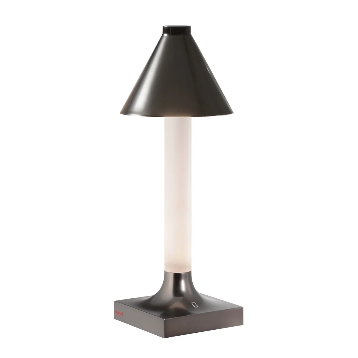 Kartell - Goodnight LED lampe à accu, H 31,5 cm, diffuseur Ø 11,8 cm, titane mat Kartell - Goodnight LED lampe à accu, H 31,5 cm, diffuseur Ø 11,8 cm, titane mat