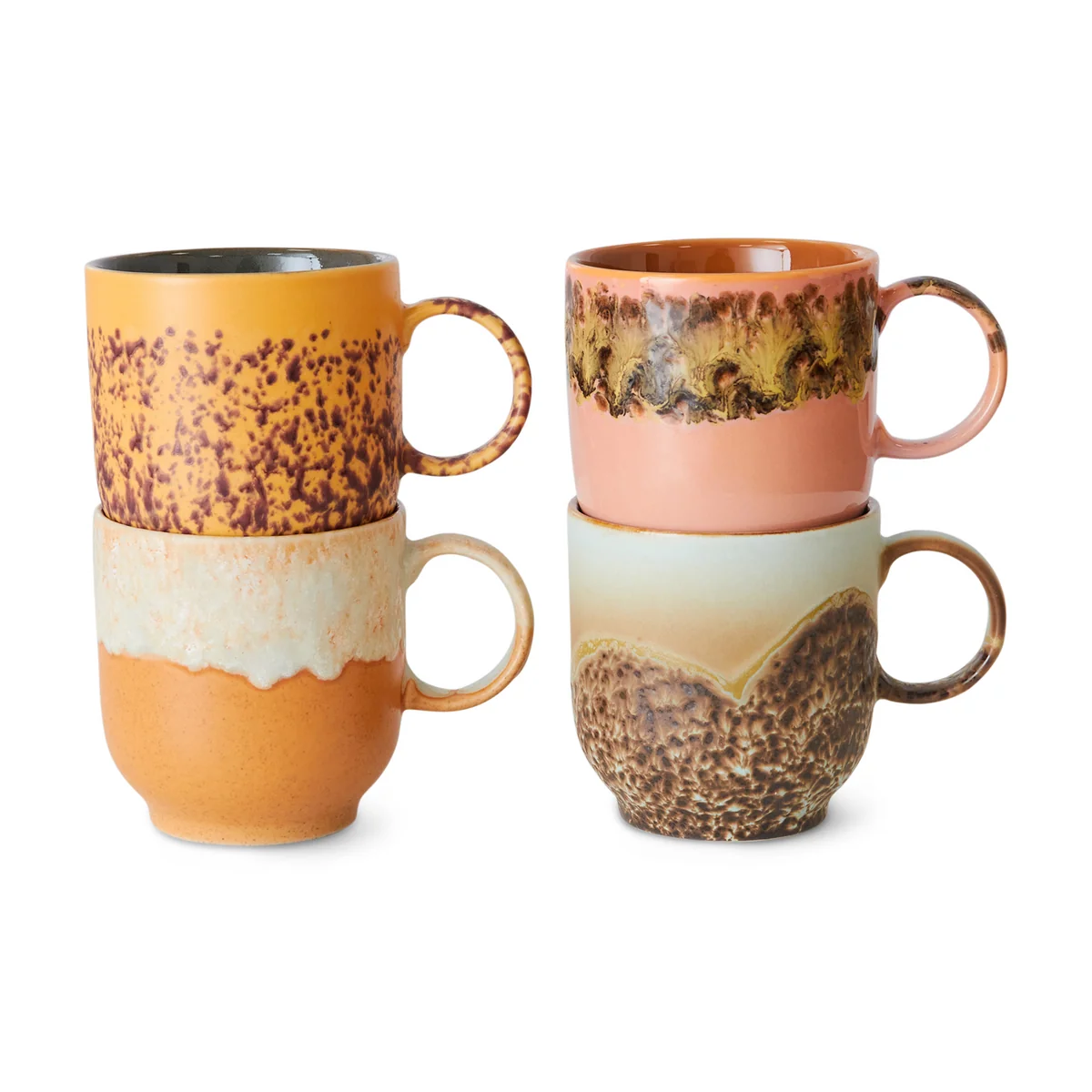HKliving - 70's Tasse à café, 250 ml, cape (set de 4) HKliving - 70's Tasse à café, 250 ml, cape (set de 4)