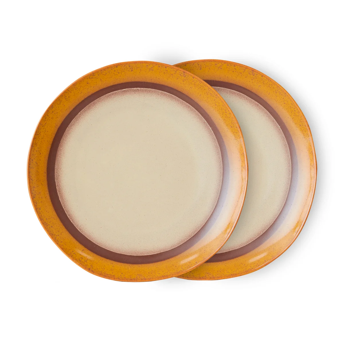 HKliving - 70's Assiette Ø 29 cm, coconut (set de 2) HKliving - 70's Assiette Ø 29 cm, coconut (set de 2)
