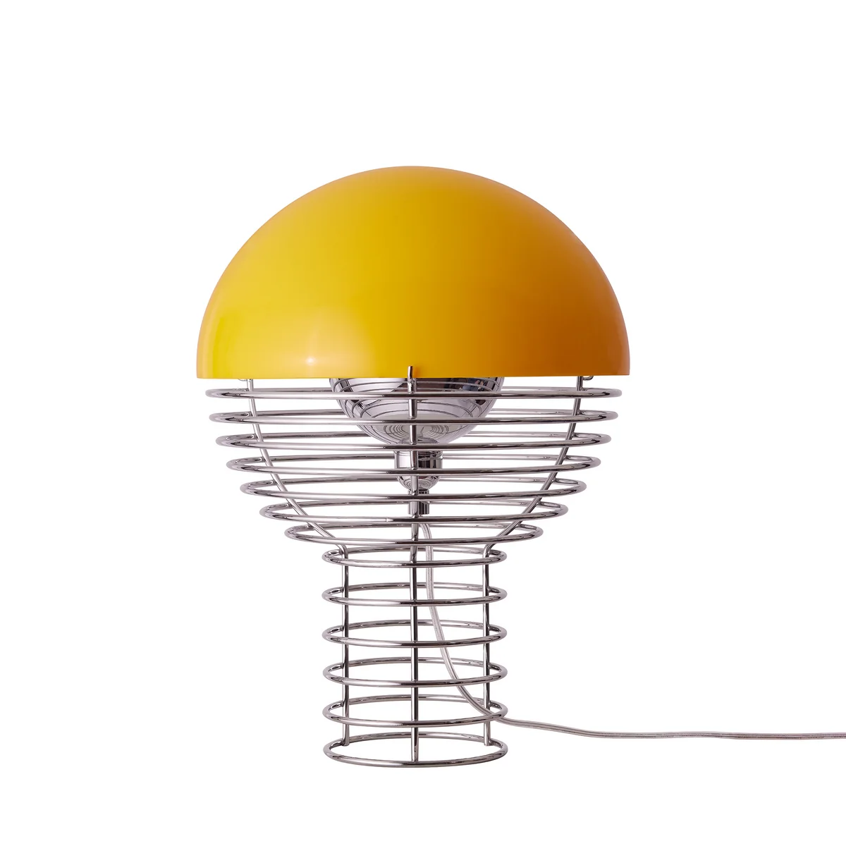 Verpan - Wire Lampe de table Ø 30 cm, chrome / jaune Verpan - Wire Lampe de table Ø 30 cm, chrome / jaune